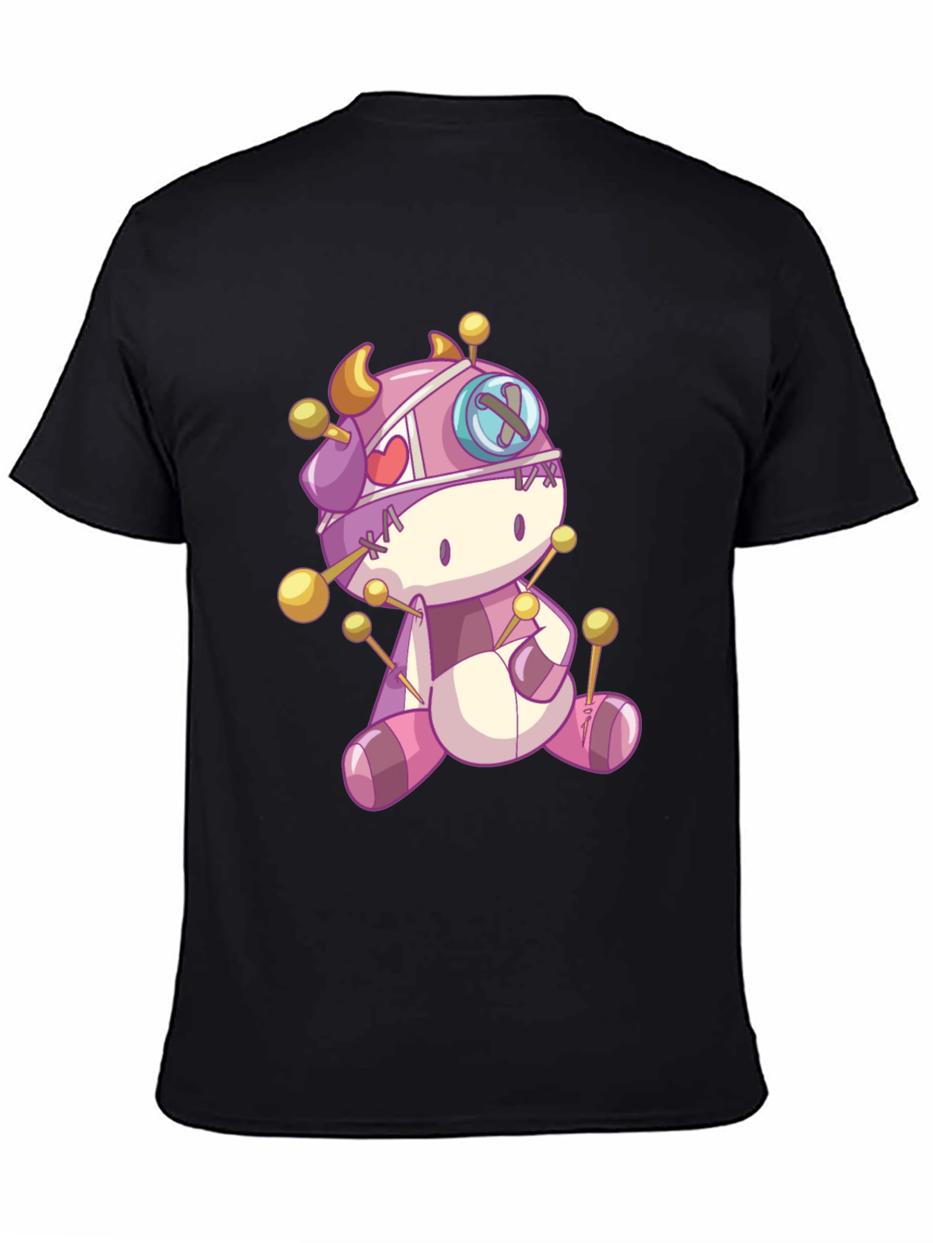 Black Voodoo Doll Graphic Tee - Unique Design, Soft Cotton view 4