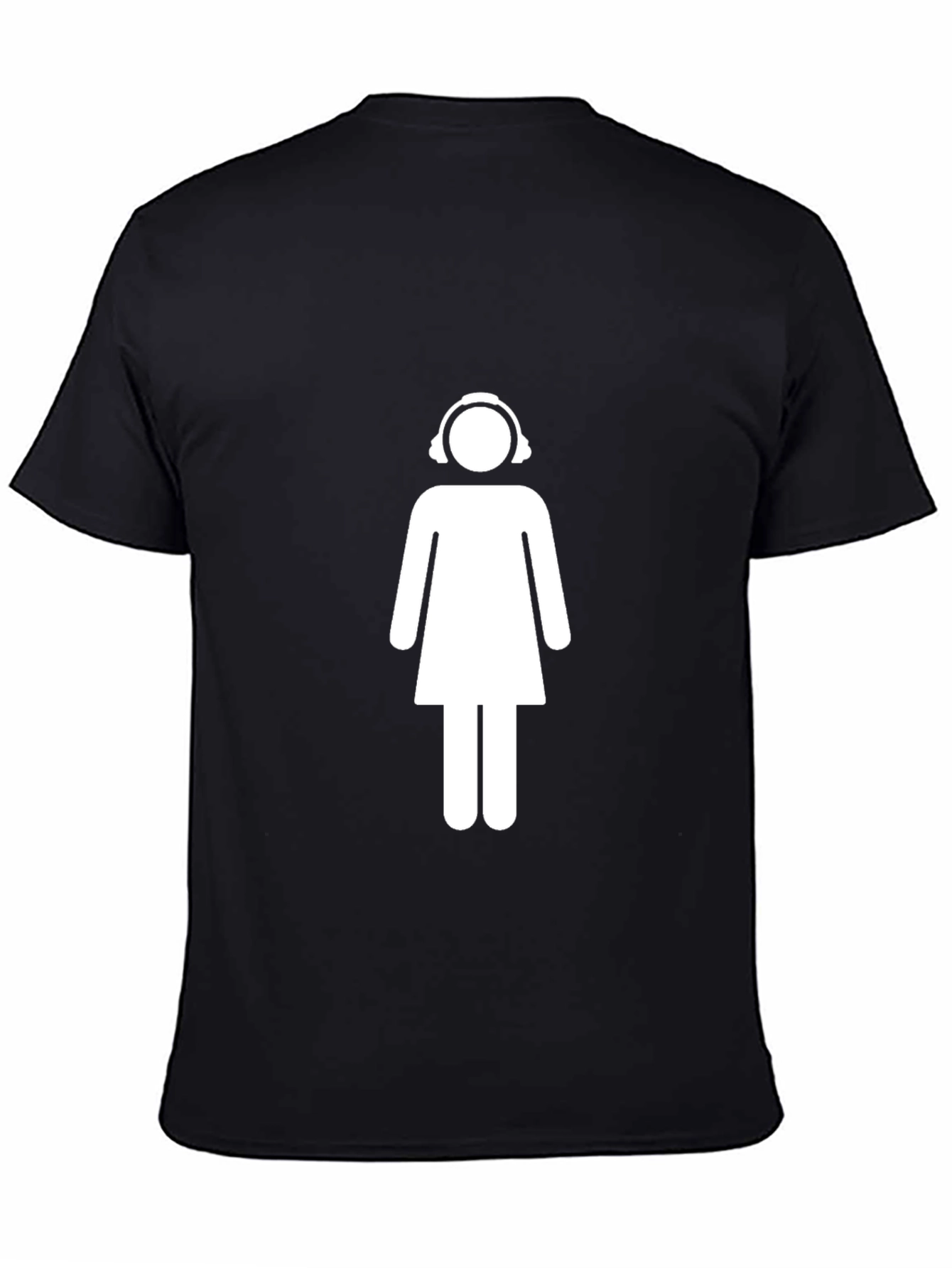 Black DJ Girl Graphic Black T-Shirt view 4