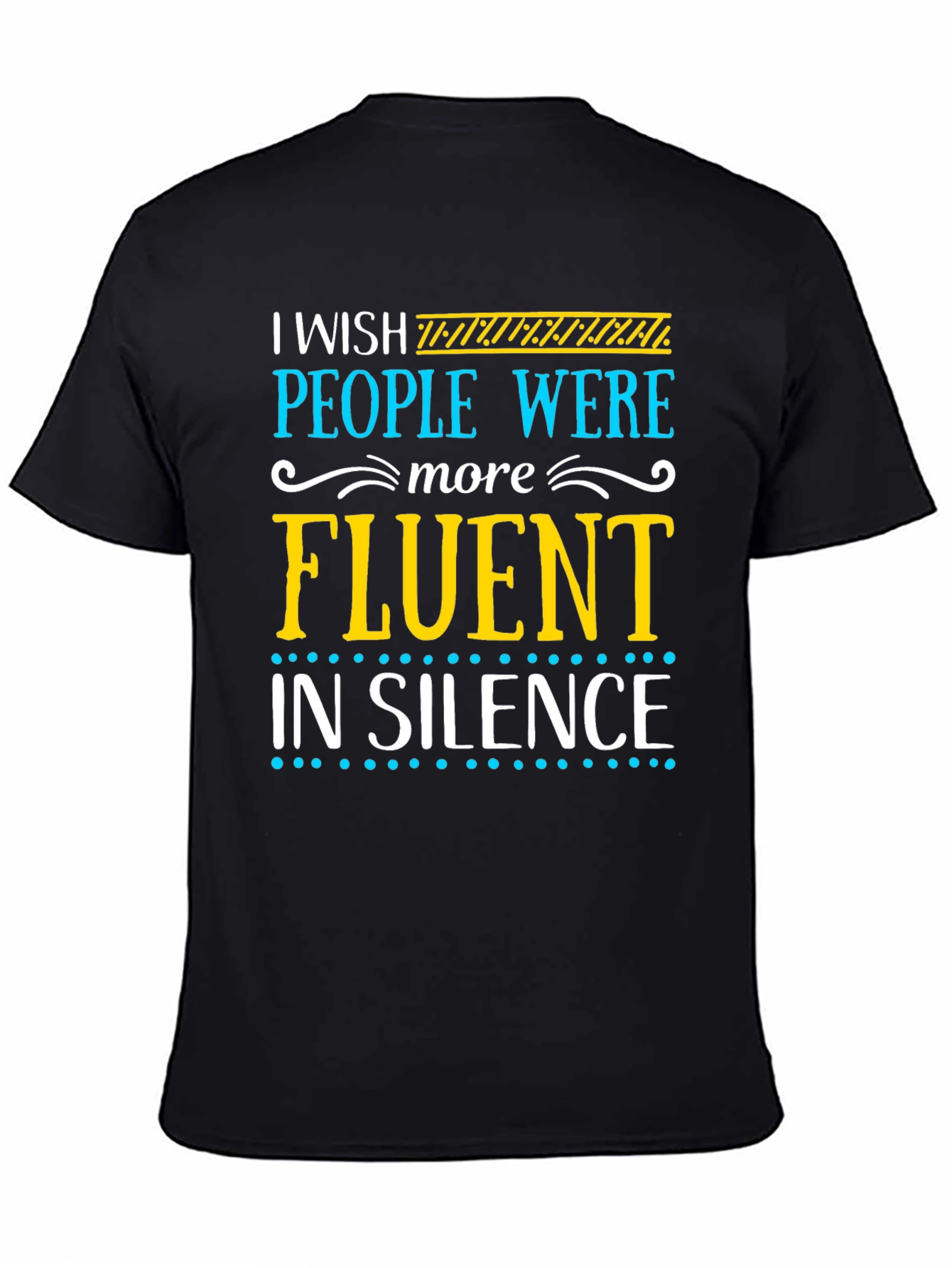 Black Fluent In Silence Graphic T-Shirt view 4