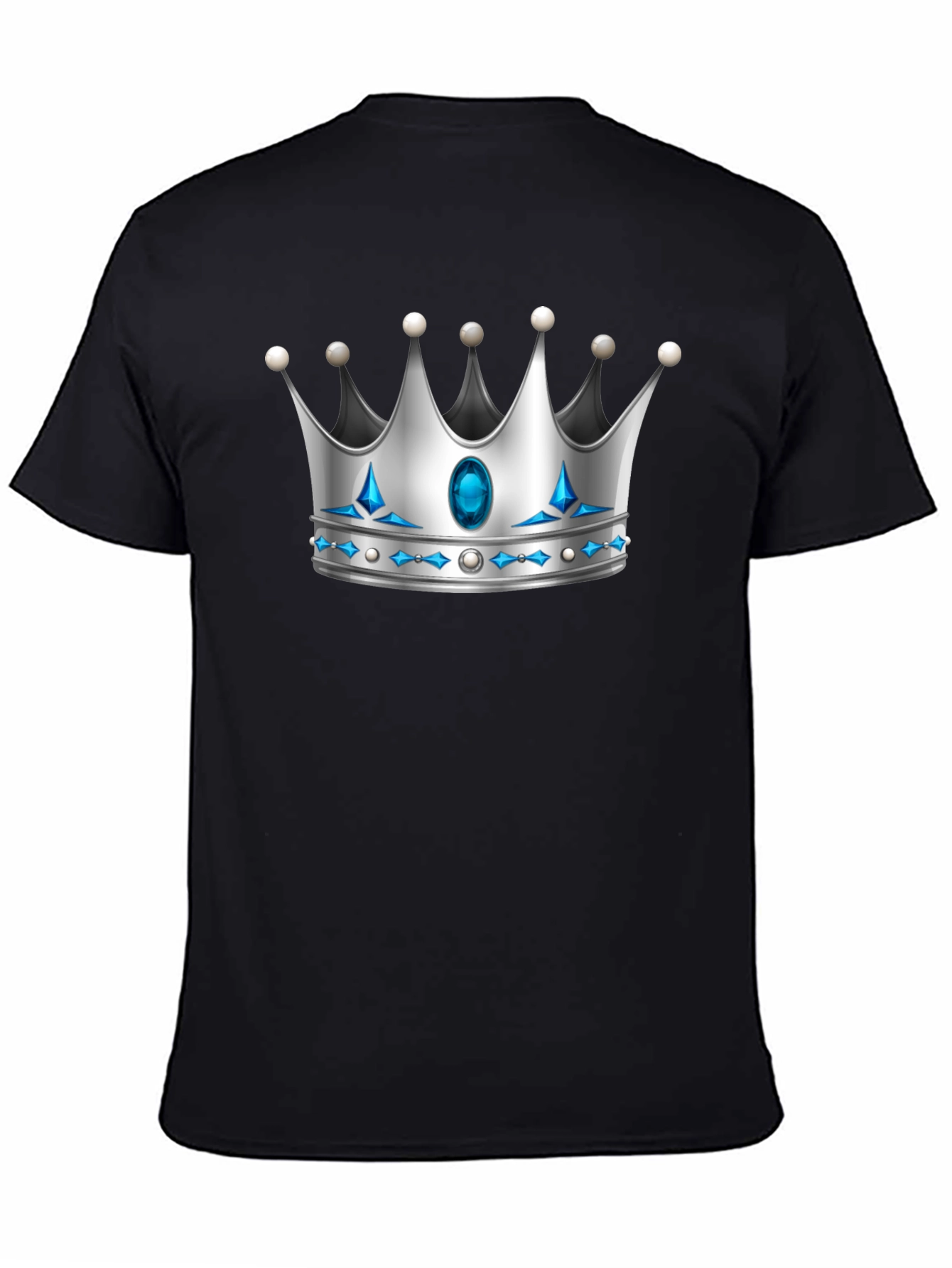 Black Crown Graphic Tee - Royal Style Black T-Shirt view 4