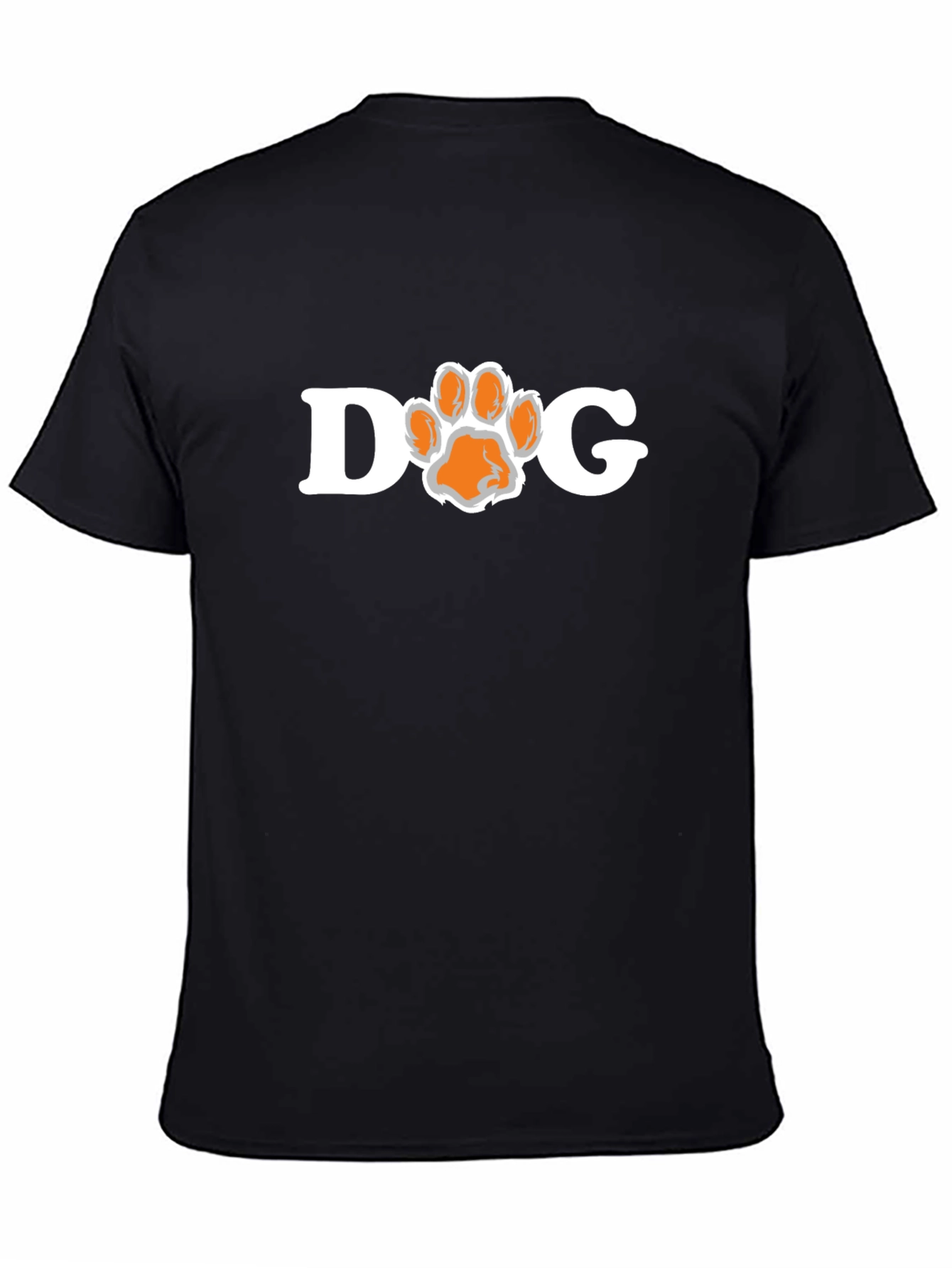 Black Dog Paw Print T-Shirt - Black view 4