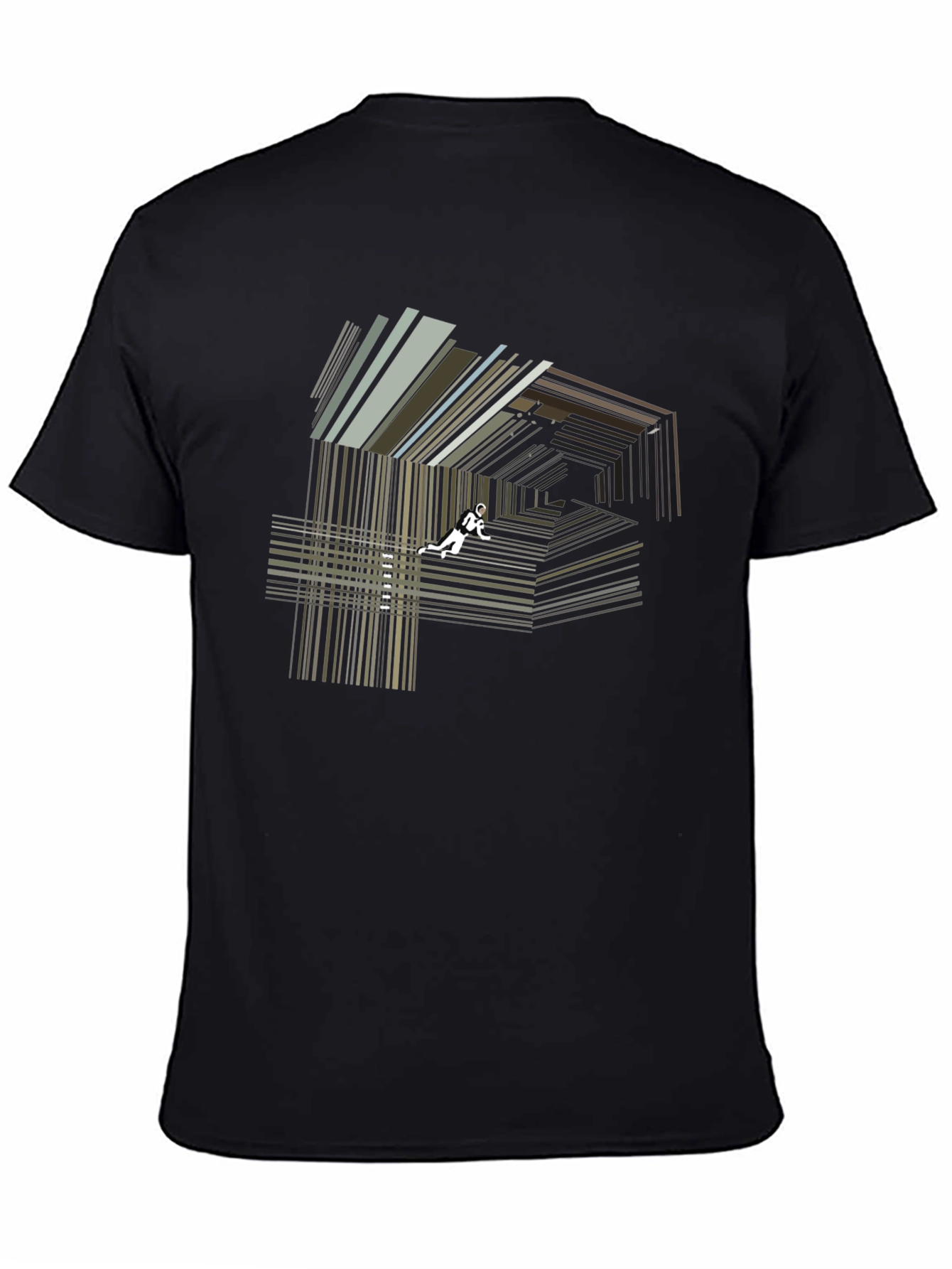 Black Abstract Graphic T-Shirt: Unique Design view 4