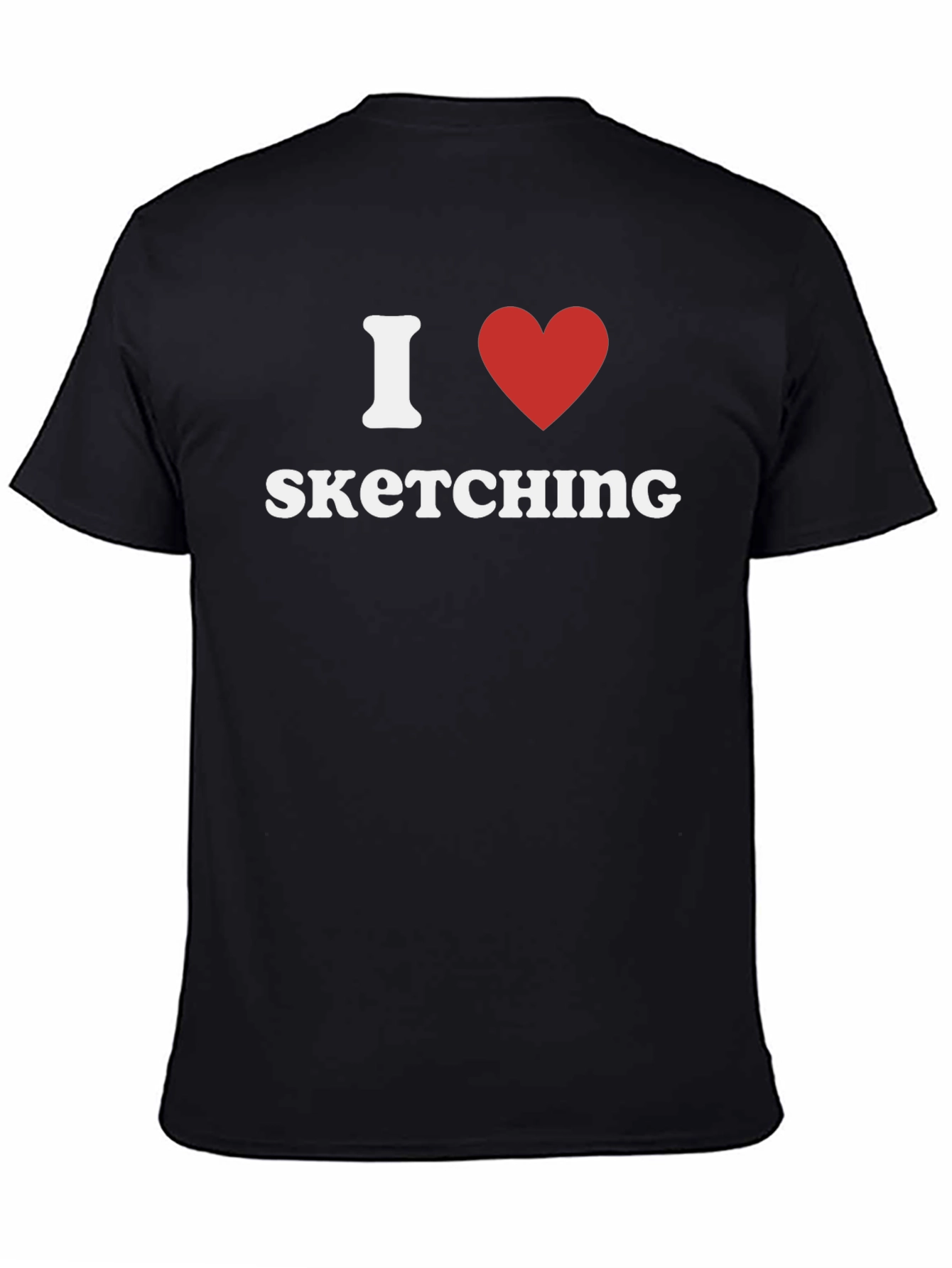 Black I Heart Sketching T-Shirt view 4