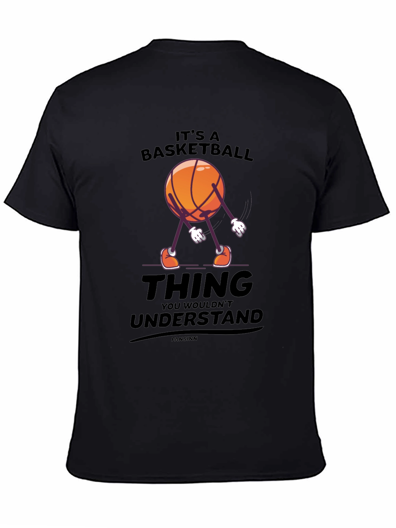Black Basketball Thing Graphic T-Shirt view 4
