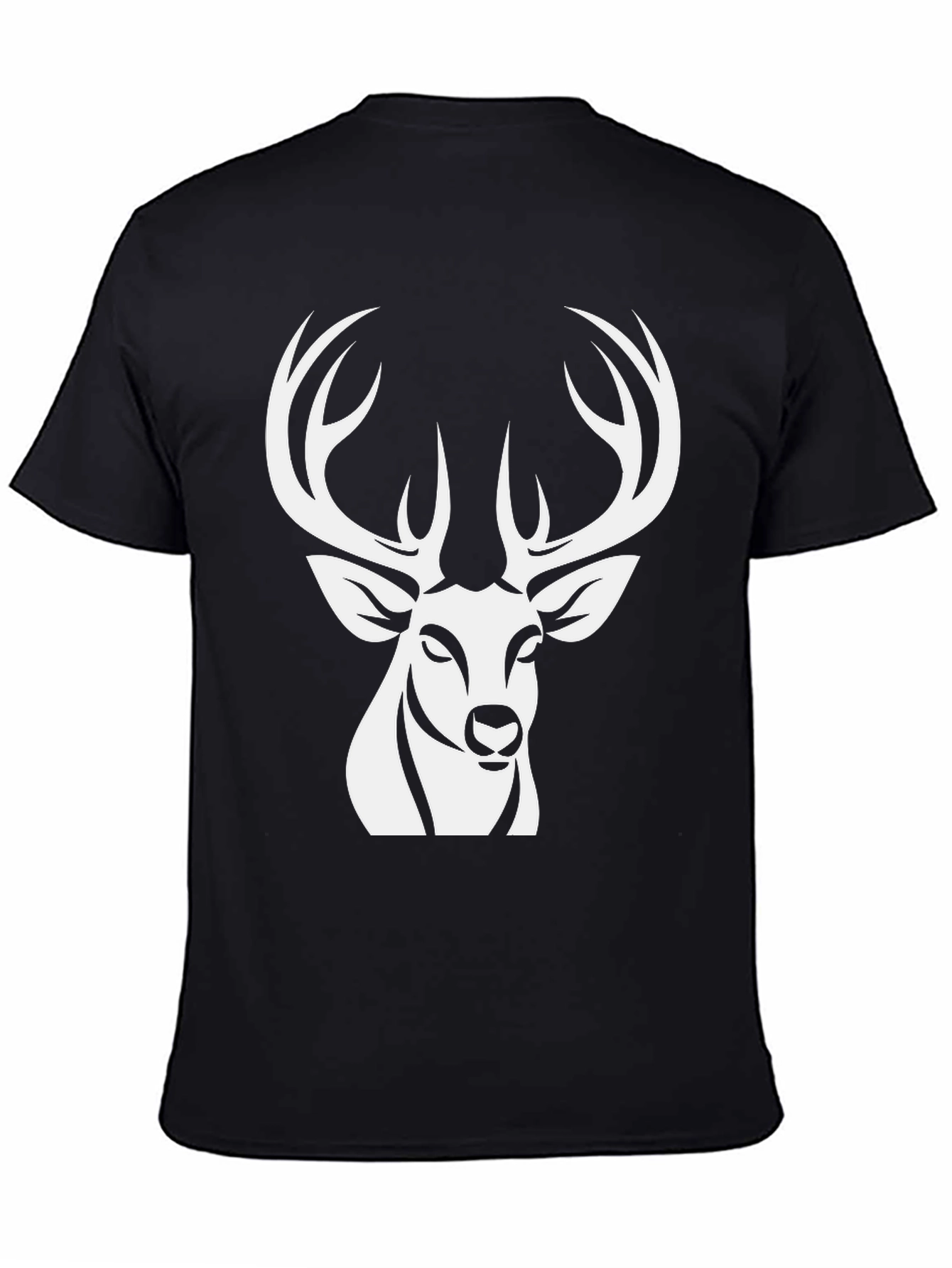 Black Deer Graphic Tee - Stylish Black Cotton Shirt view 4