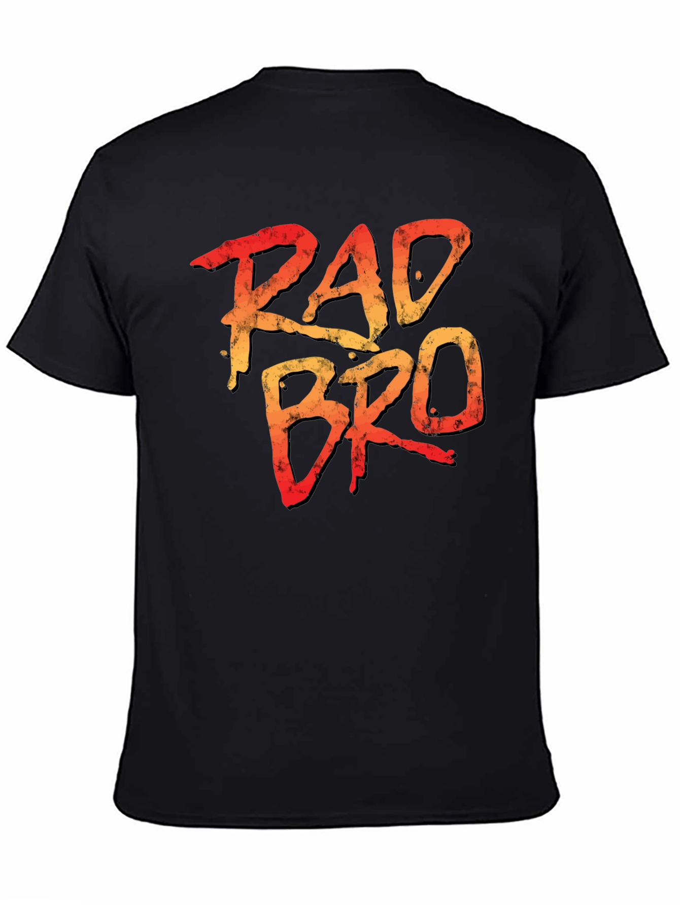 Black Rad Bro Graphic Tee - Cool Retro Style view 4