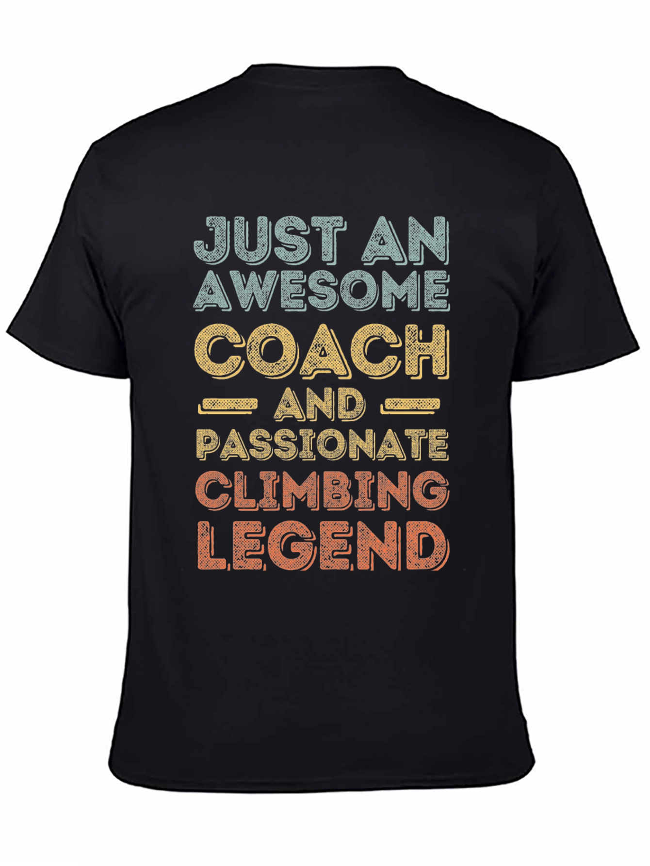 Black Awesome Coach Climbing Legend Graphic Tee view 4