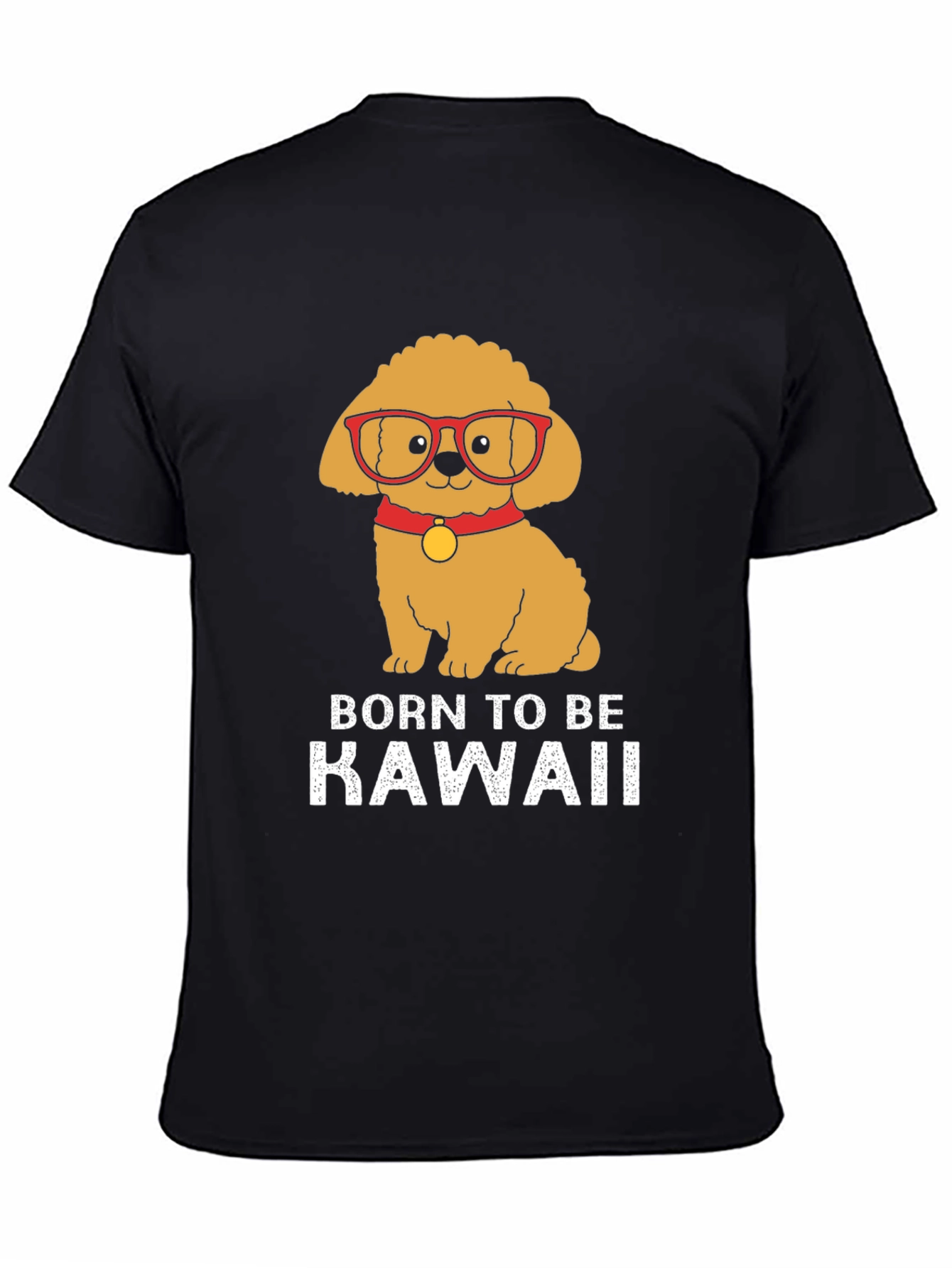 Black Kawaii Dog T-Shirt view 4