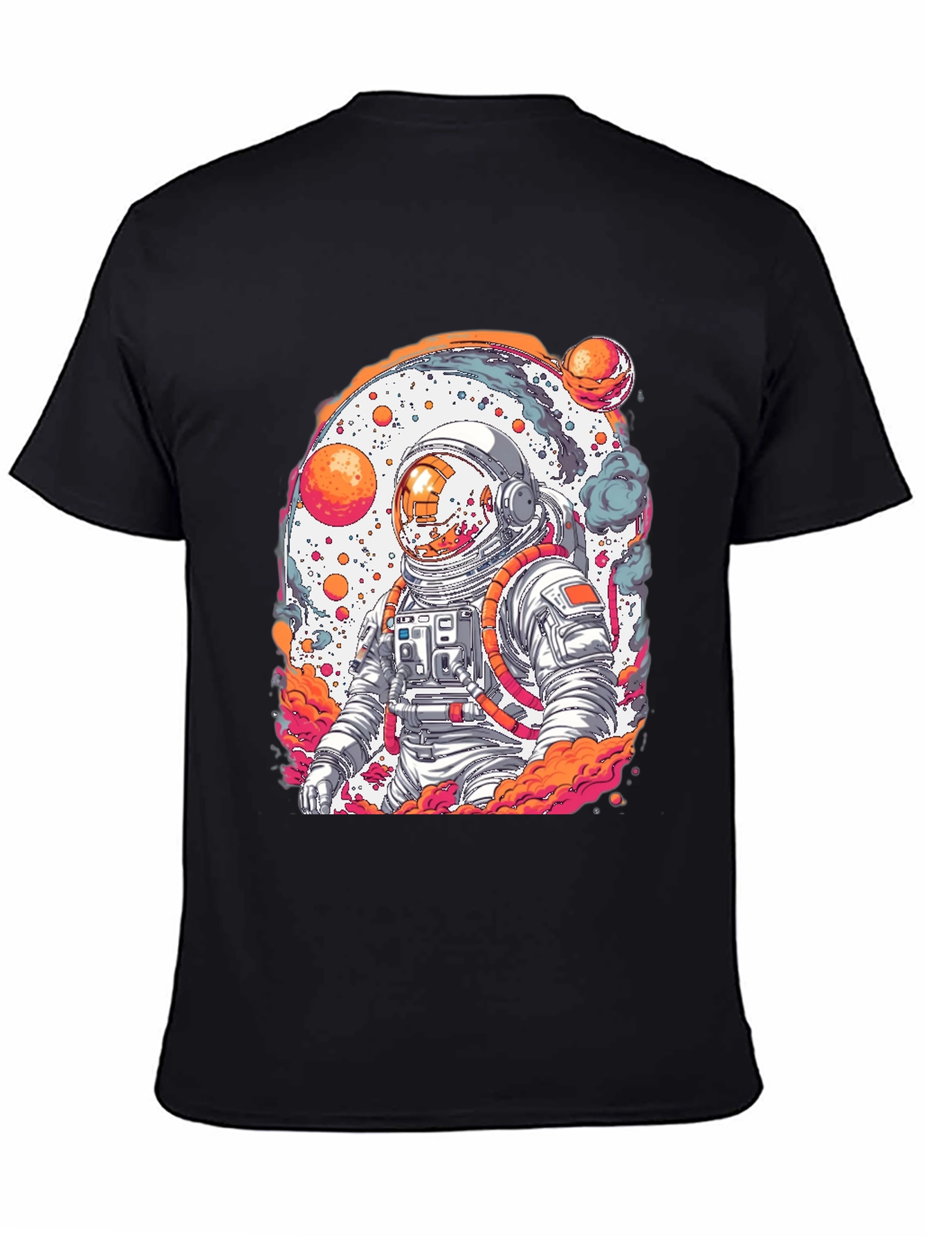 Black Astronaut Graphic Tee - Black Cotton Blend view 4