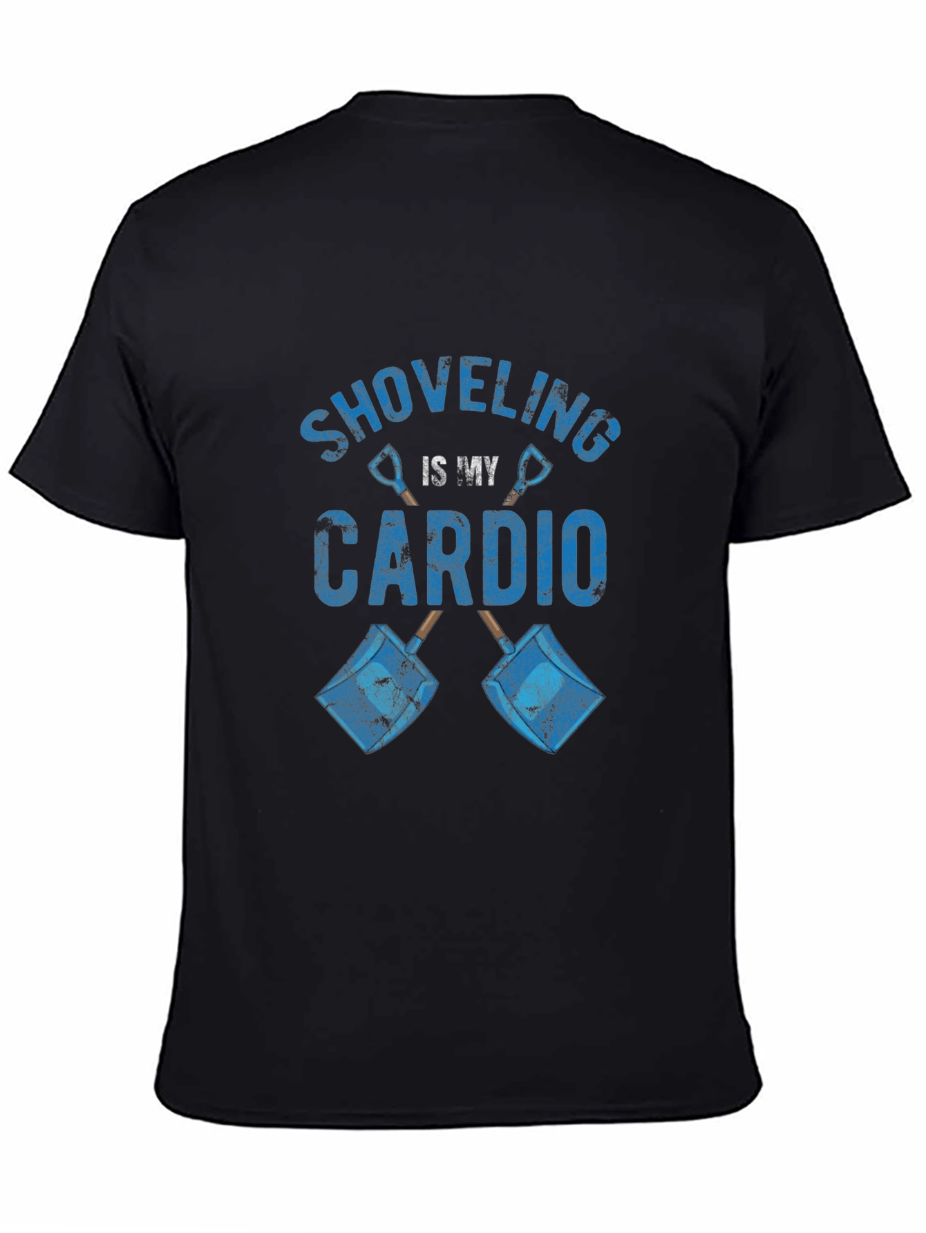 Black Shoveling is My Cardio Graphic Tee - Black view 4