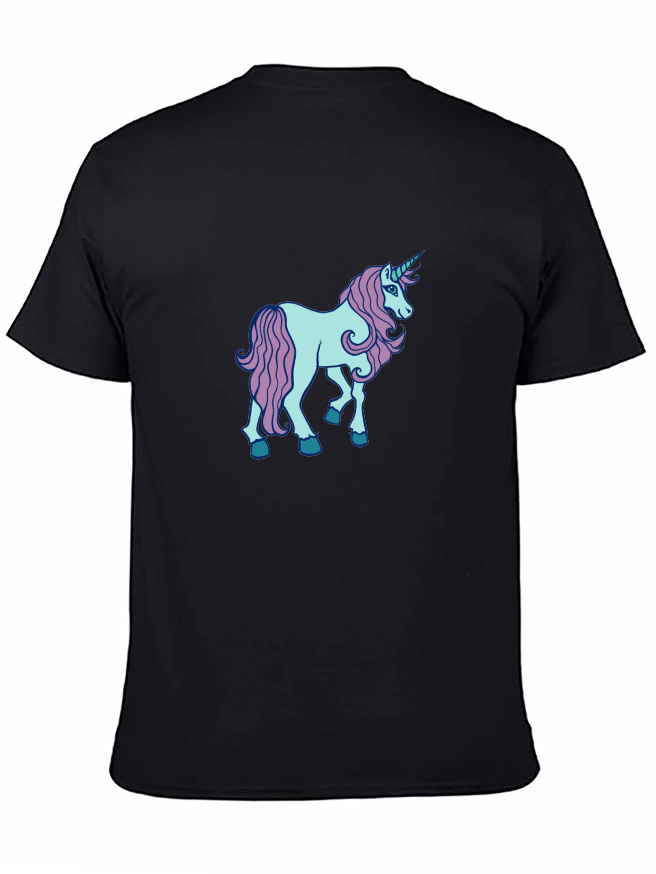 Unicorn Graphic Black T-Shirt - 4