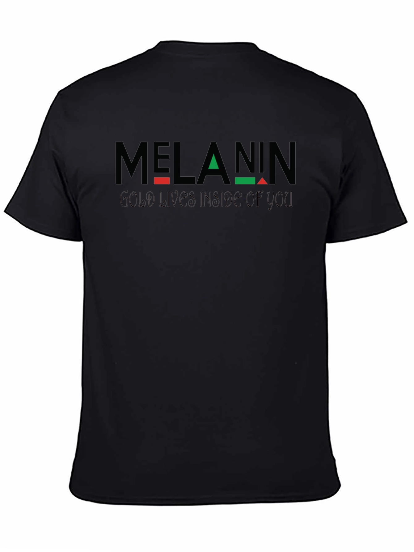 Black Melanin Gold Inside T-Shirt - Black Pride view 4