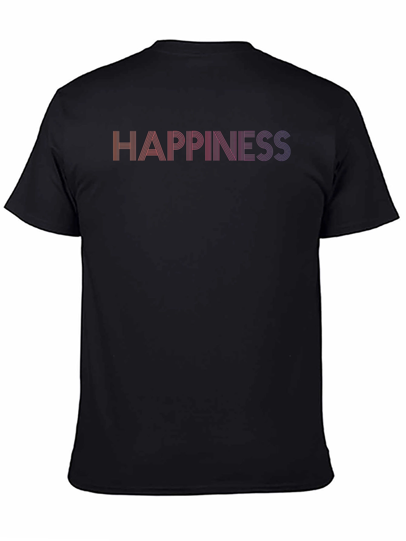 Black Happiness Graphic Tee - Retro Style view 4
