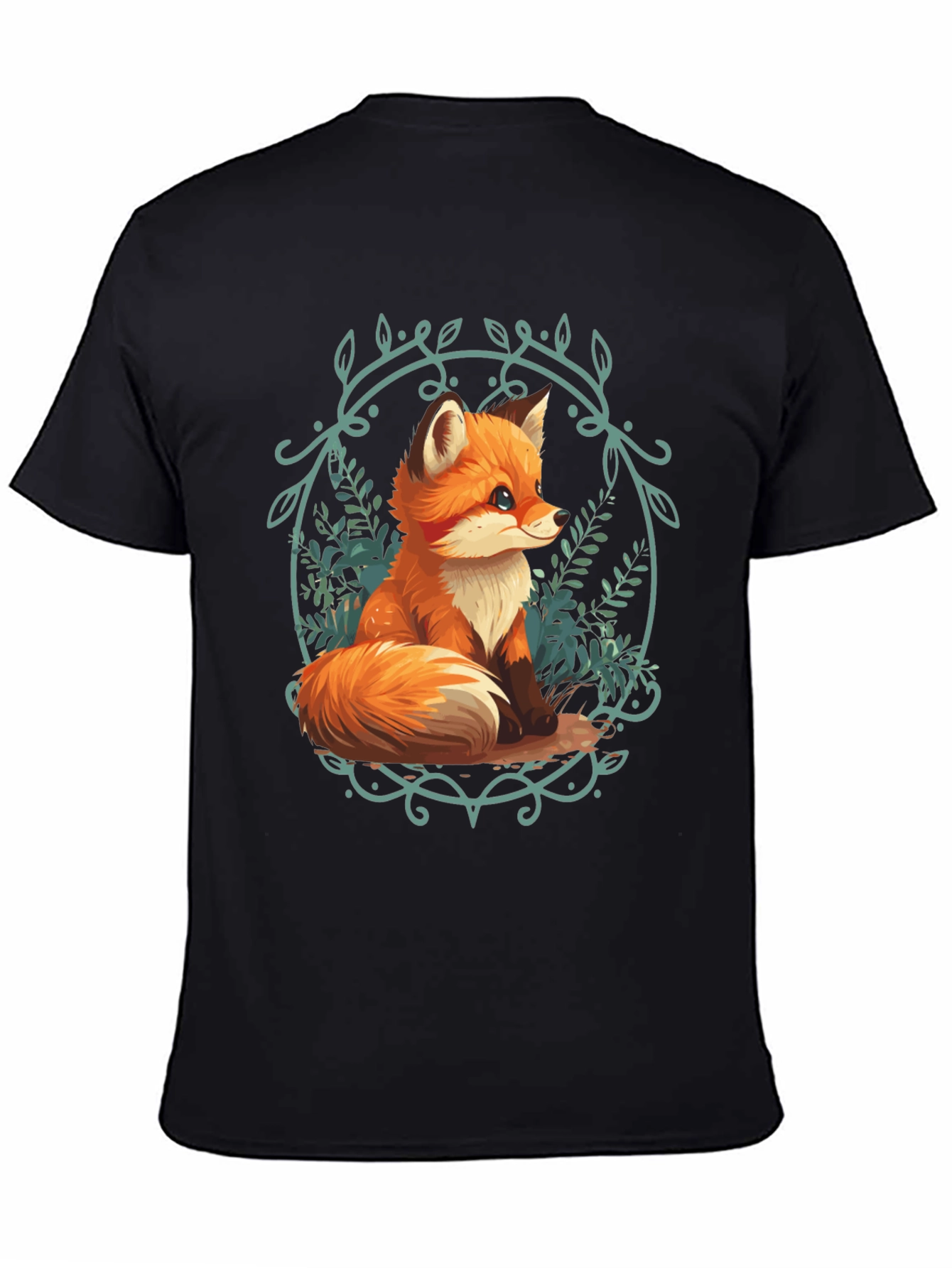 Black Fox Graphic T-Shirt - Nature Lover Tee view 4