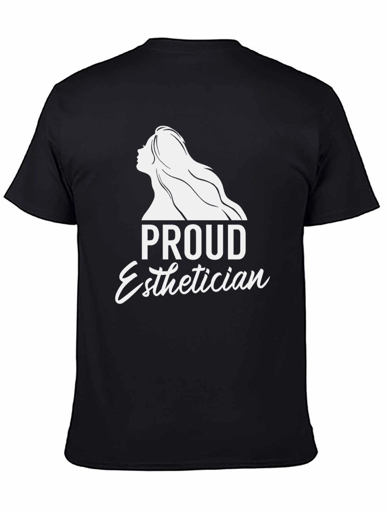 Black Proud Esthetician Graphic Tee - Black Unisex T-Shirt view 4