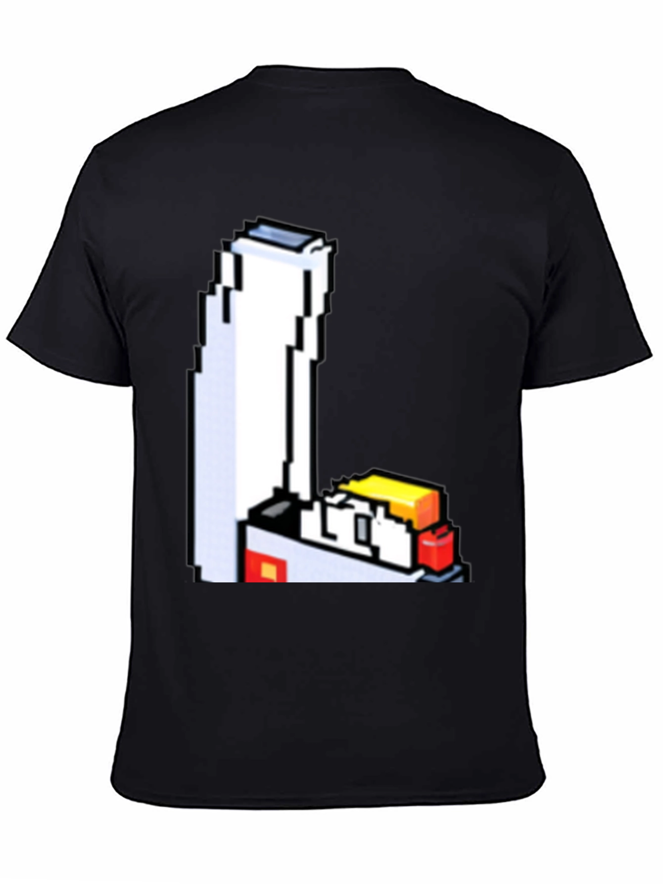 Black 8-Bit Lighter Graphic Tee - Retro Style view 4