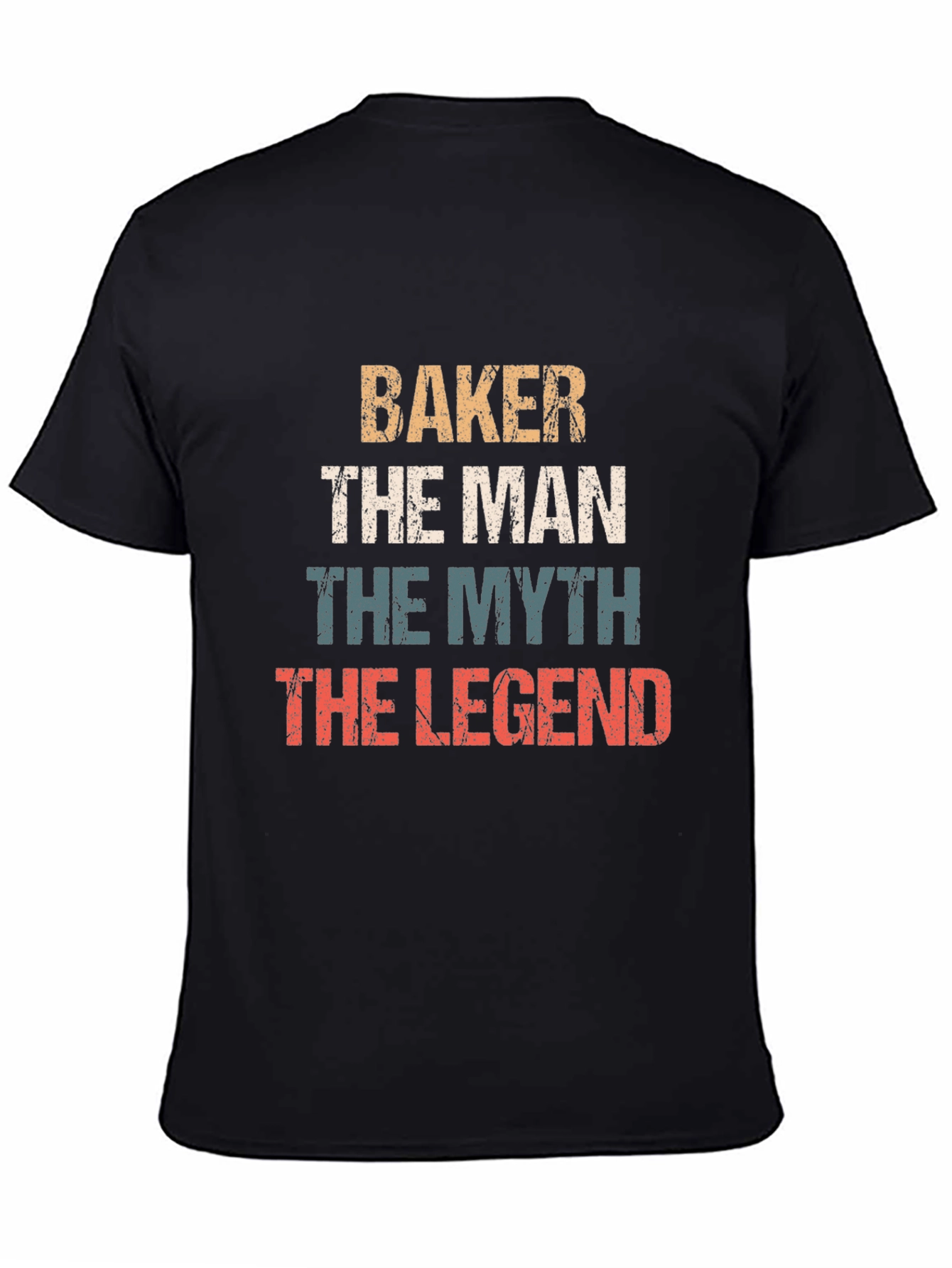Black Baker The Man Myth Legend Graphic T-Shirt view 4