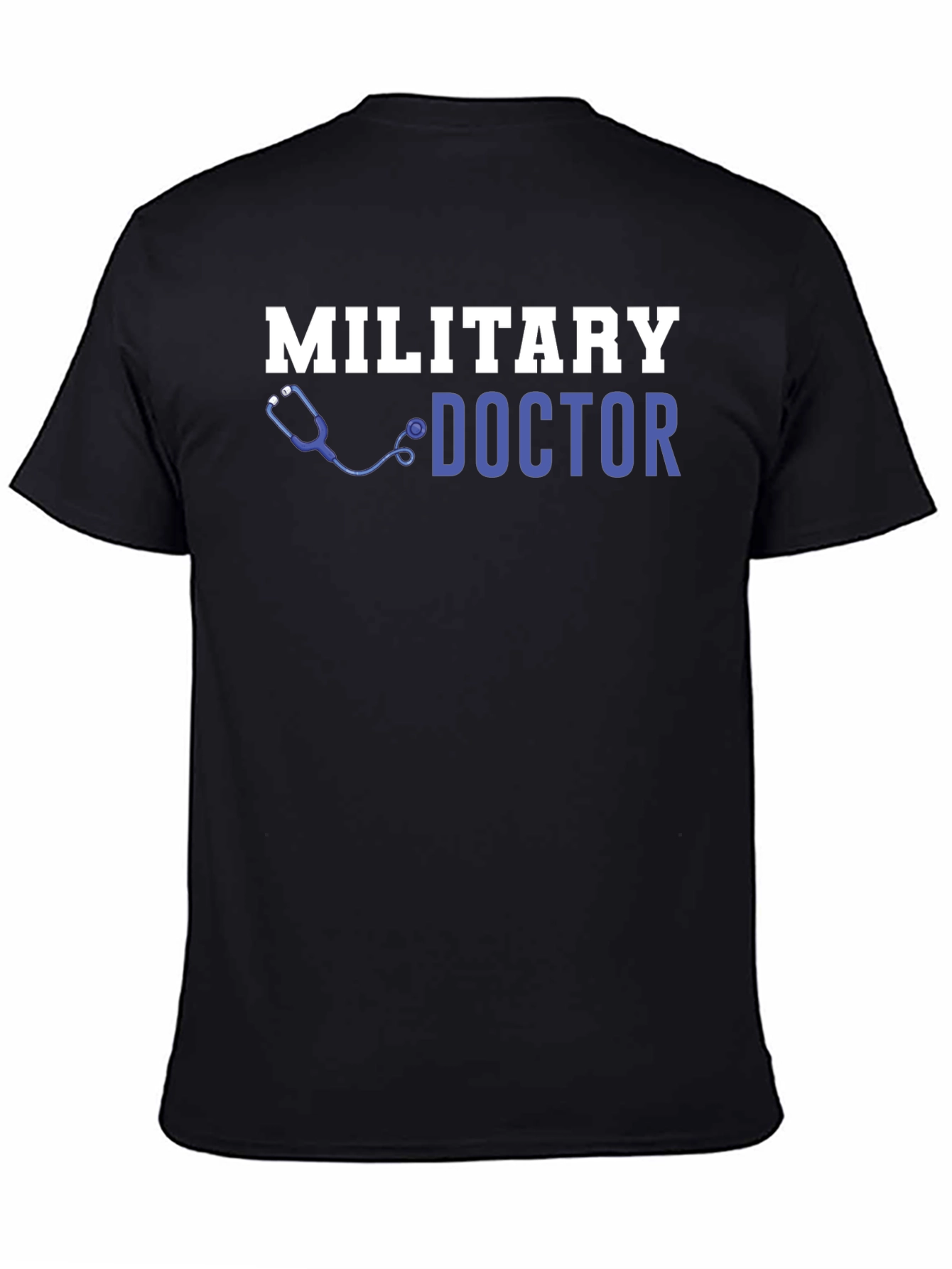 Black Military Doctor Graphic T-Shirt view 4