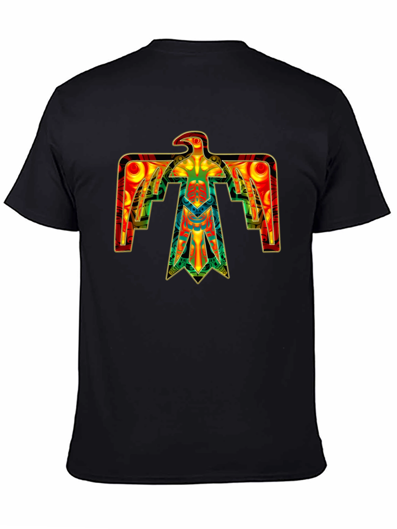 Black Thunderbird Graphic Black T-Shirt view 4