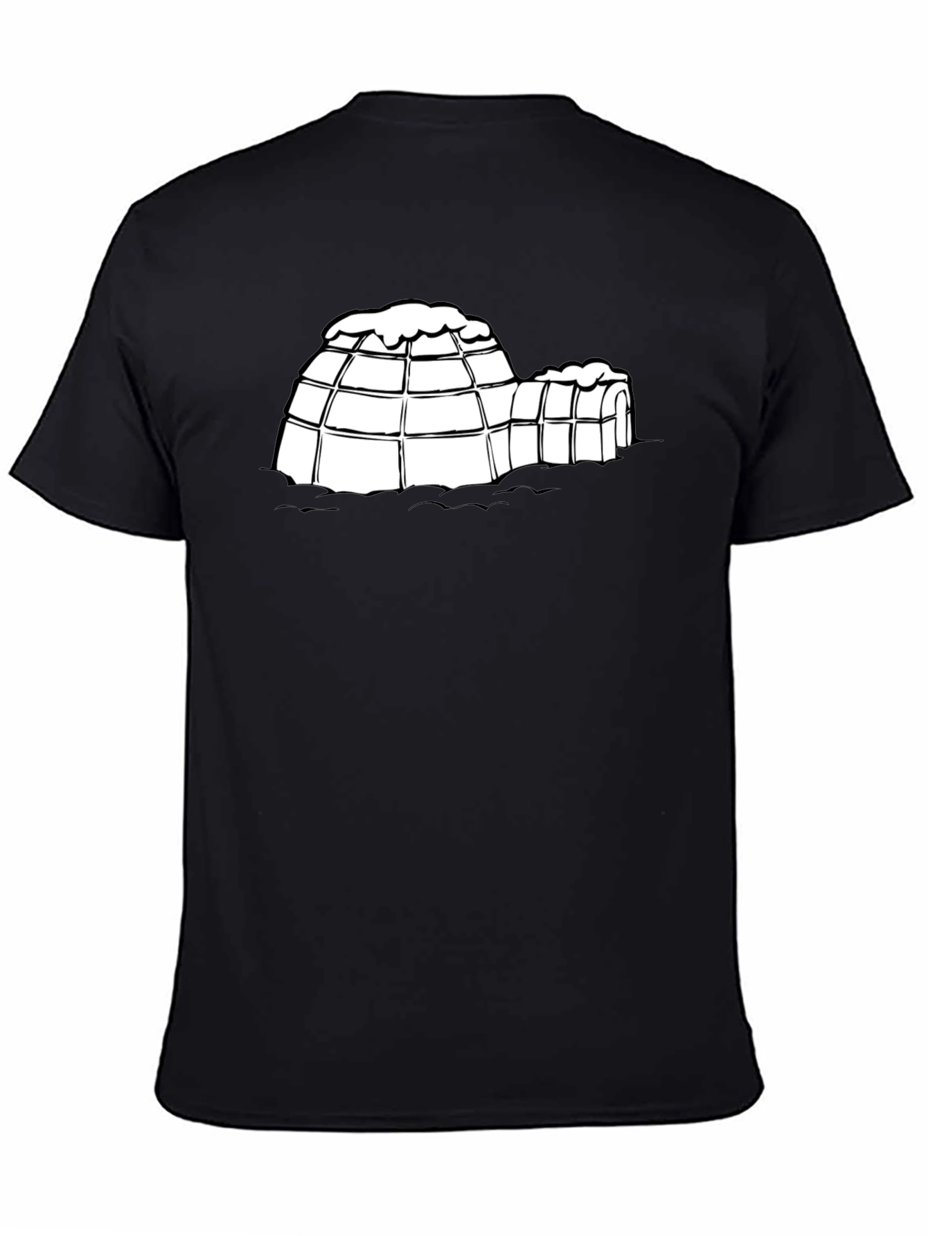 Black Igloo Graphic Tee - Black Cotton T-Shirt view 4
