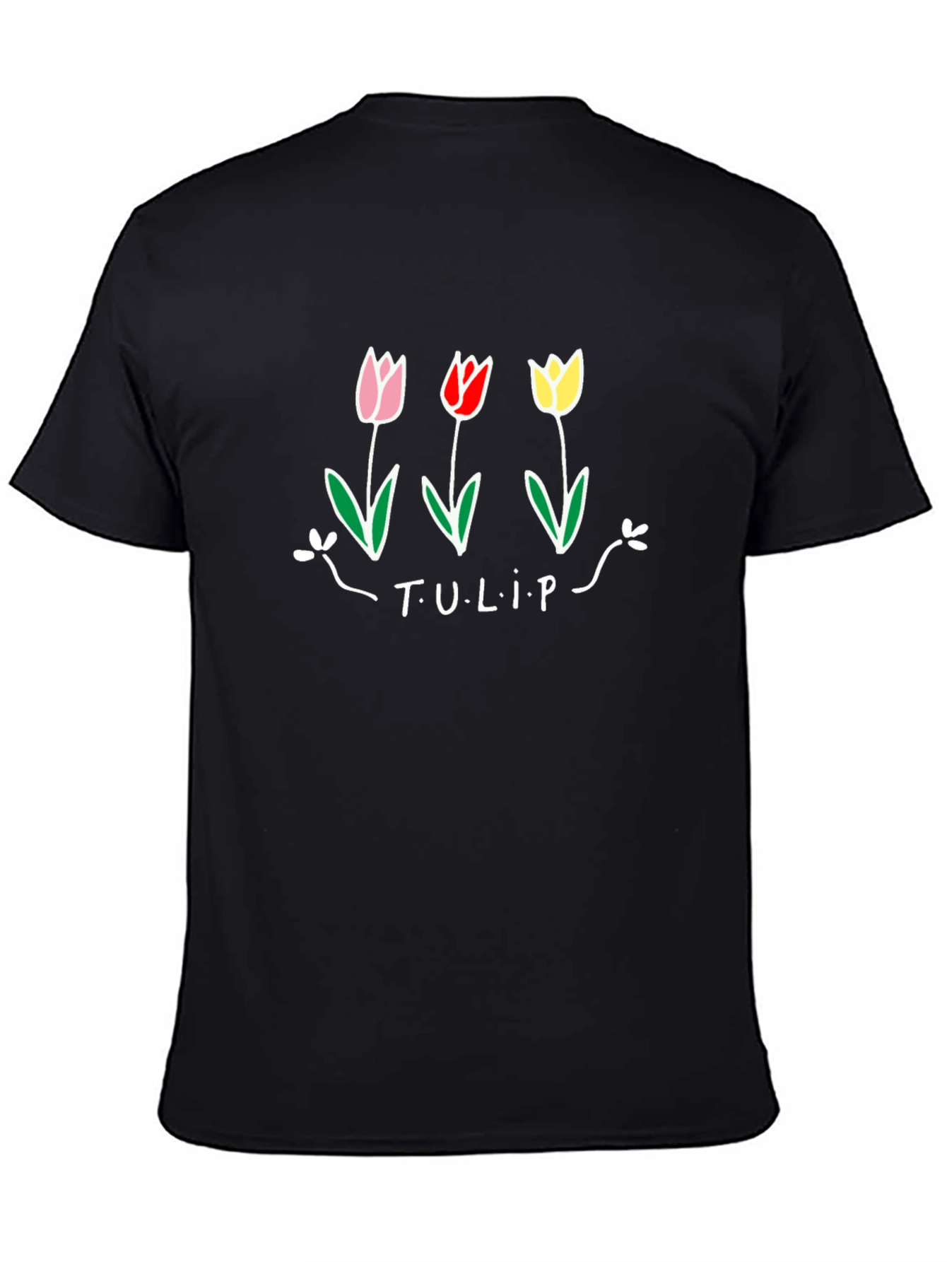 Black Tulip Graphic Tee - Casual Comfort view 4