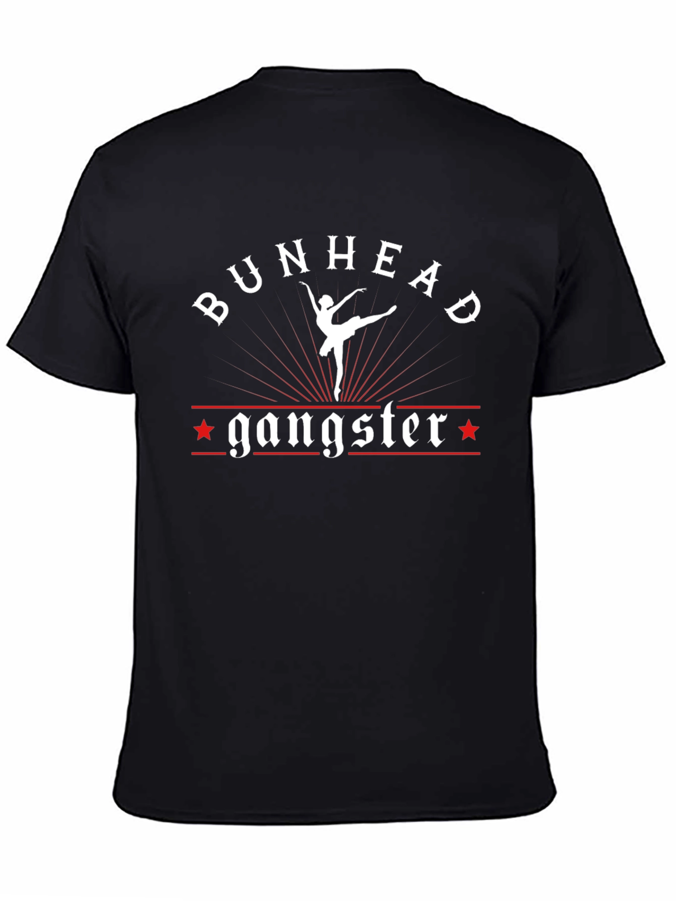 Black Bunhead Gangster Black T-Shirt view 4