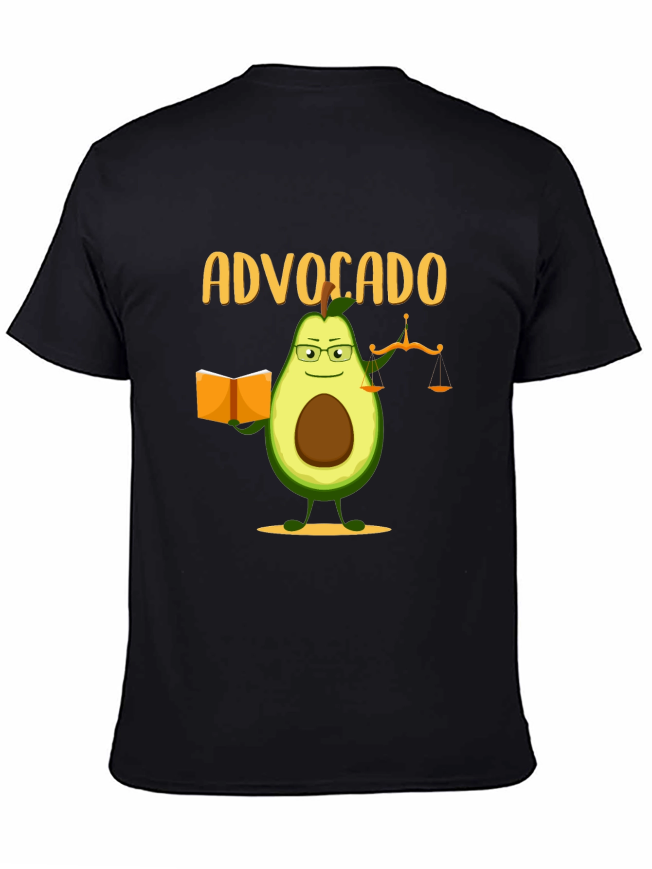 Black Advocado Lawyer T-Shirt - Funny Attorney Gift view 4
