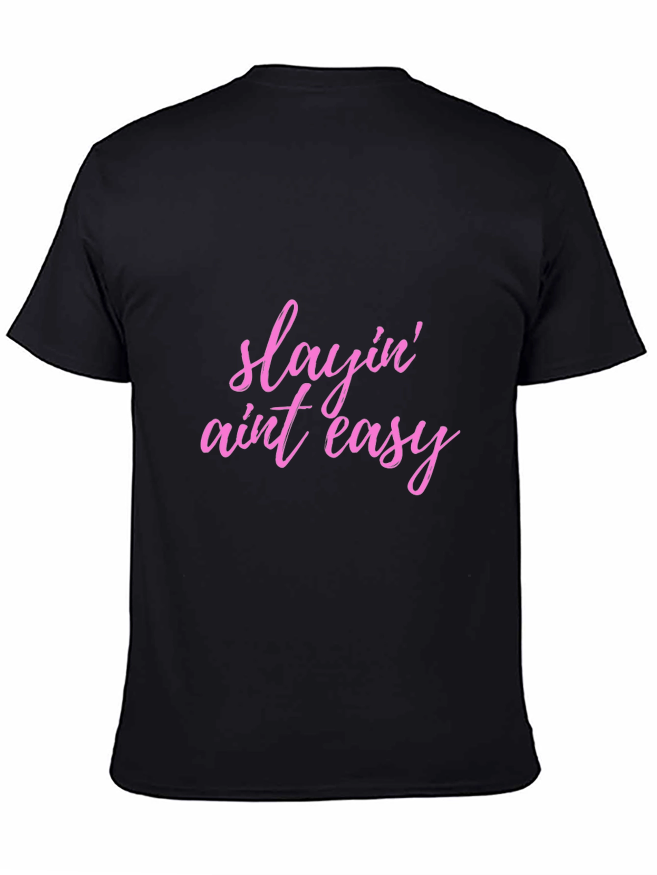 Black Slayin' Ain't Easy Black T-Shirt view 4