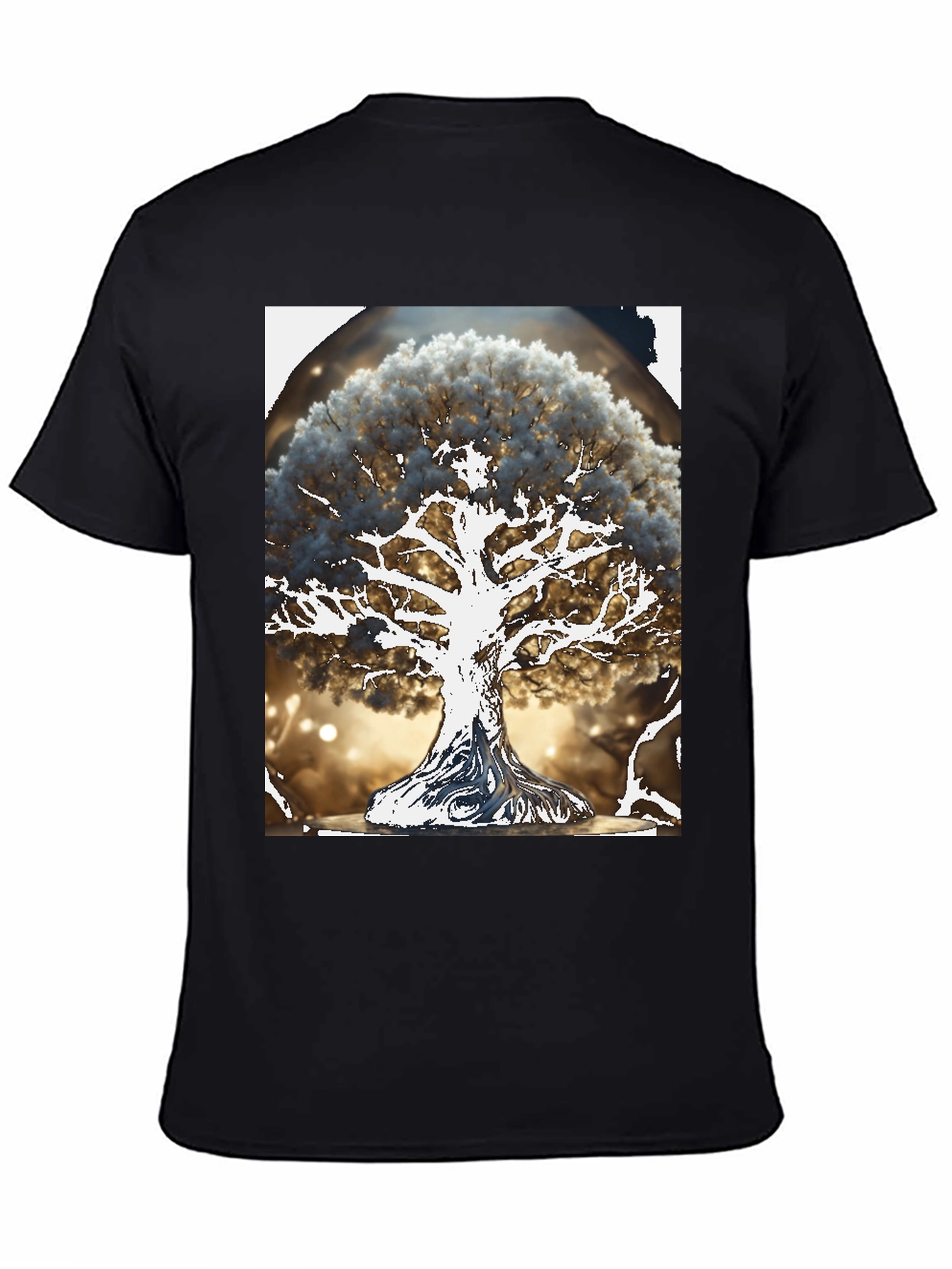 Black Tree of Life Graphic Tee - Unique Nature Design view 4
