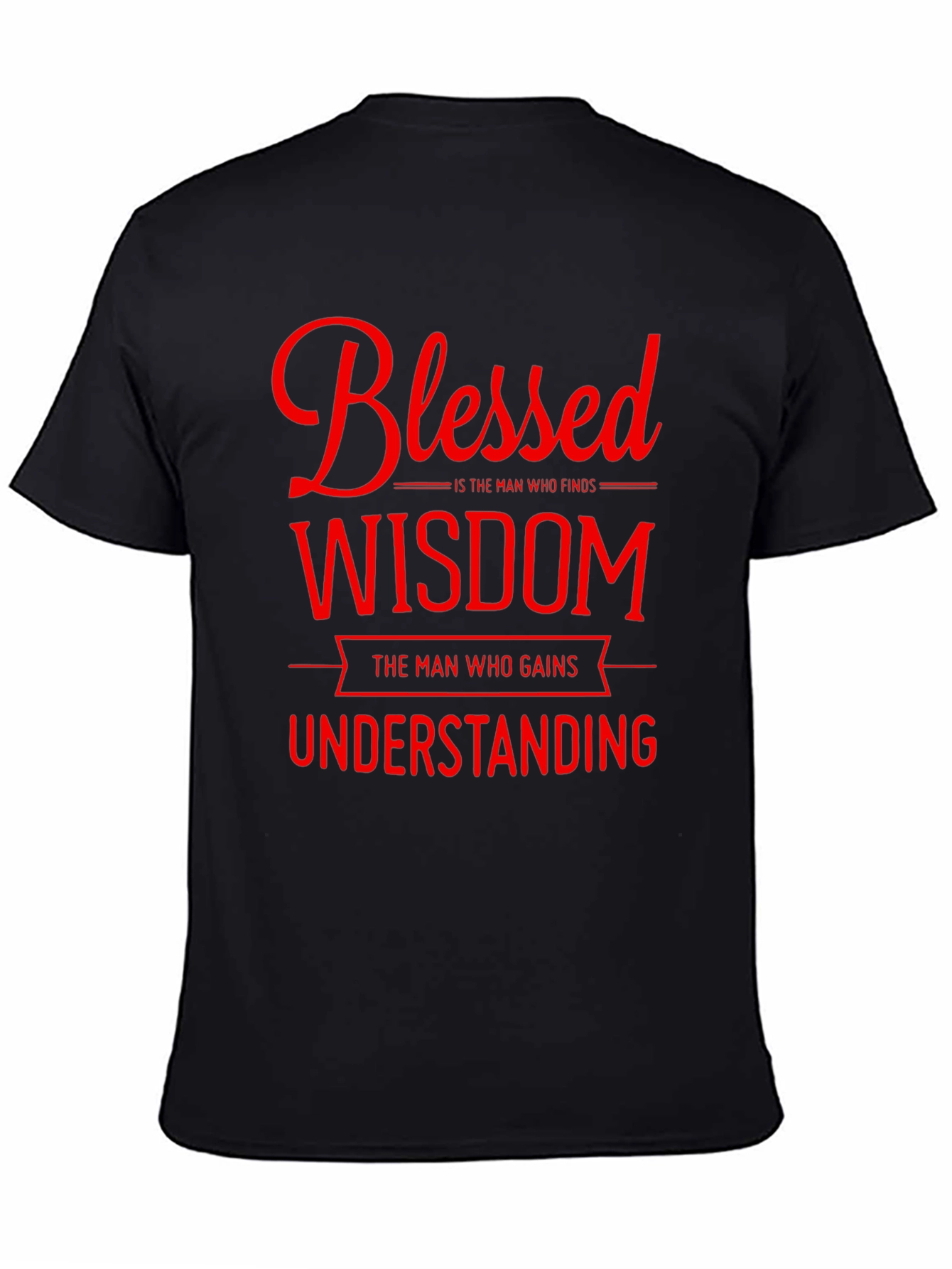 Black Blessed Wisdom Graphic T-Shirt view 4