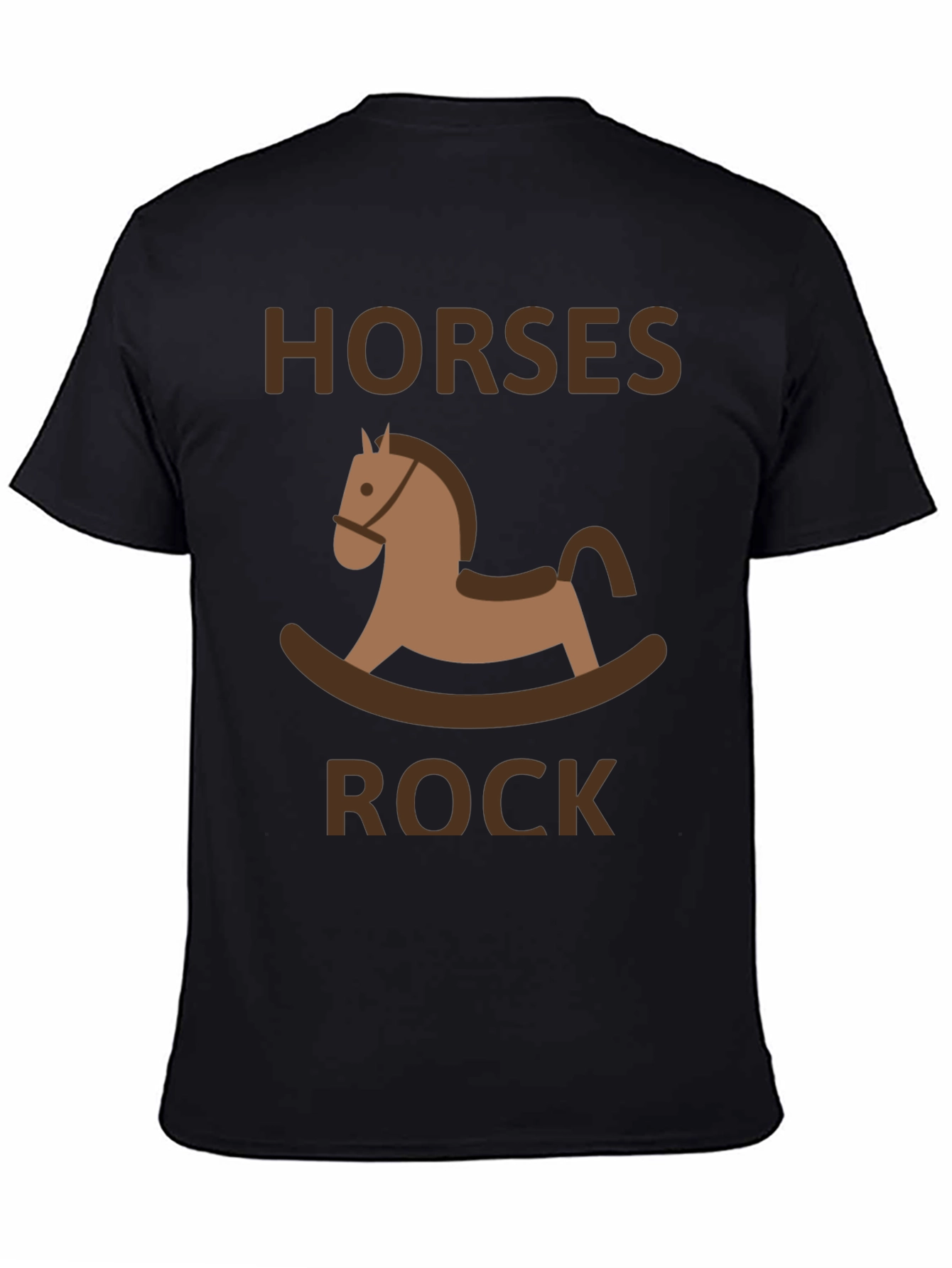 Black Horses Rock T-Shirt - Novelty Graphic Tee view 4