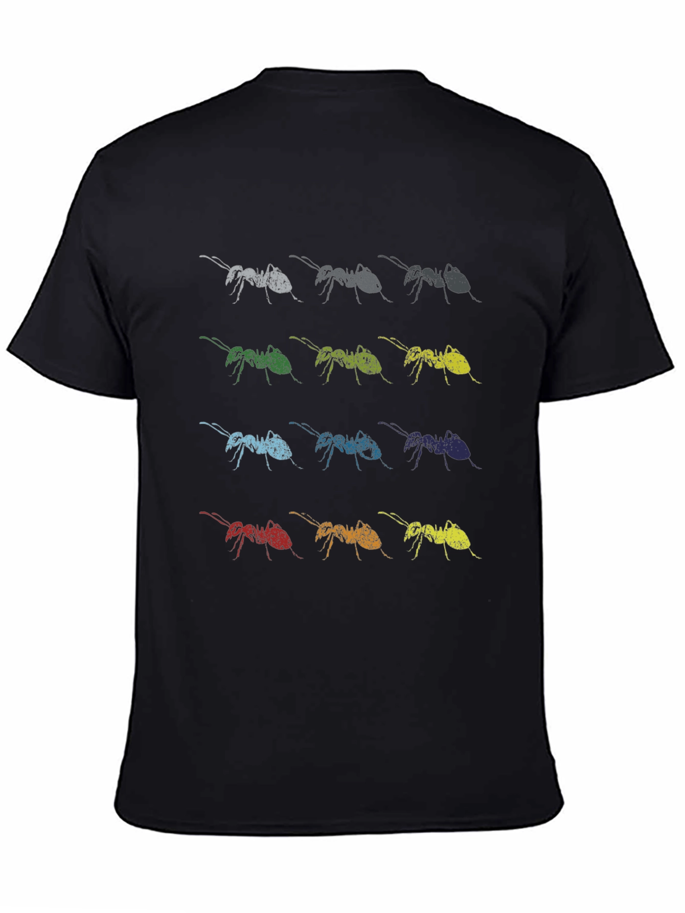 Black Ant Array Graphic Print Tee - Soft Cotton Blend view 4