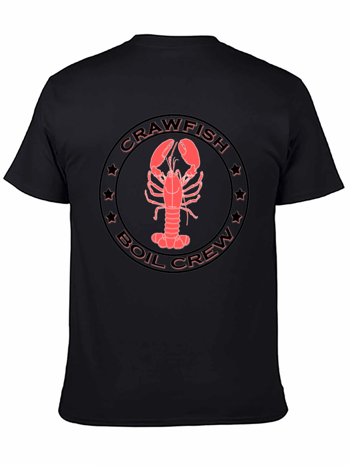 Black Crawfish Boil Crew Graphic T-Shirt view 4