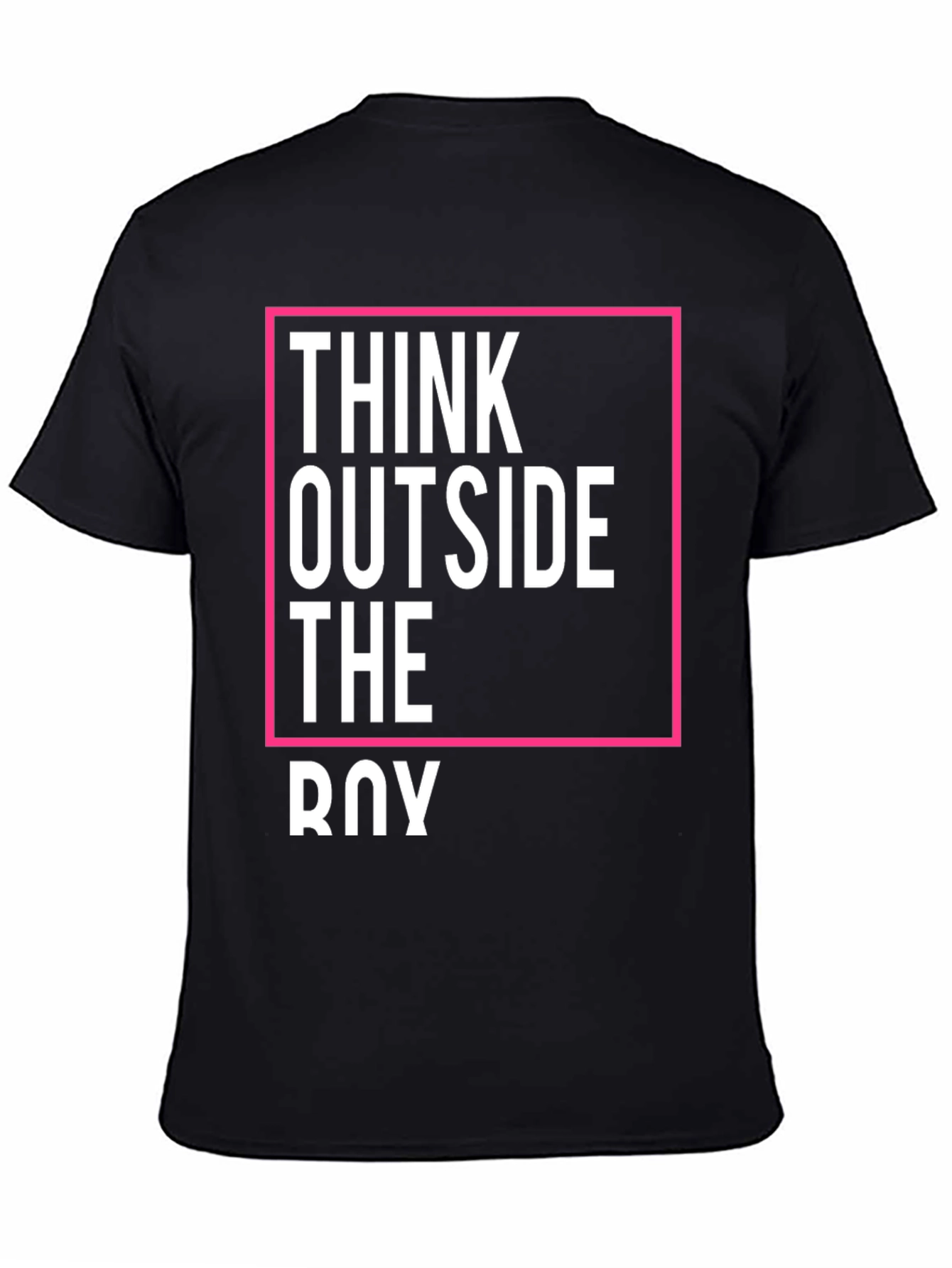 Black Think Outside the Box Graphic Tee view 4