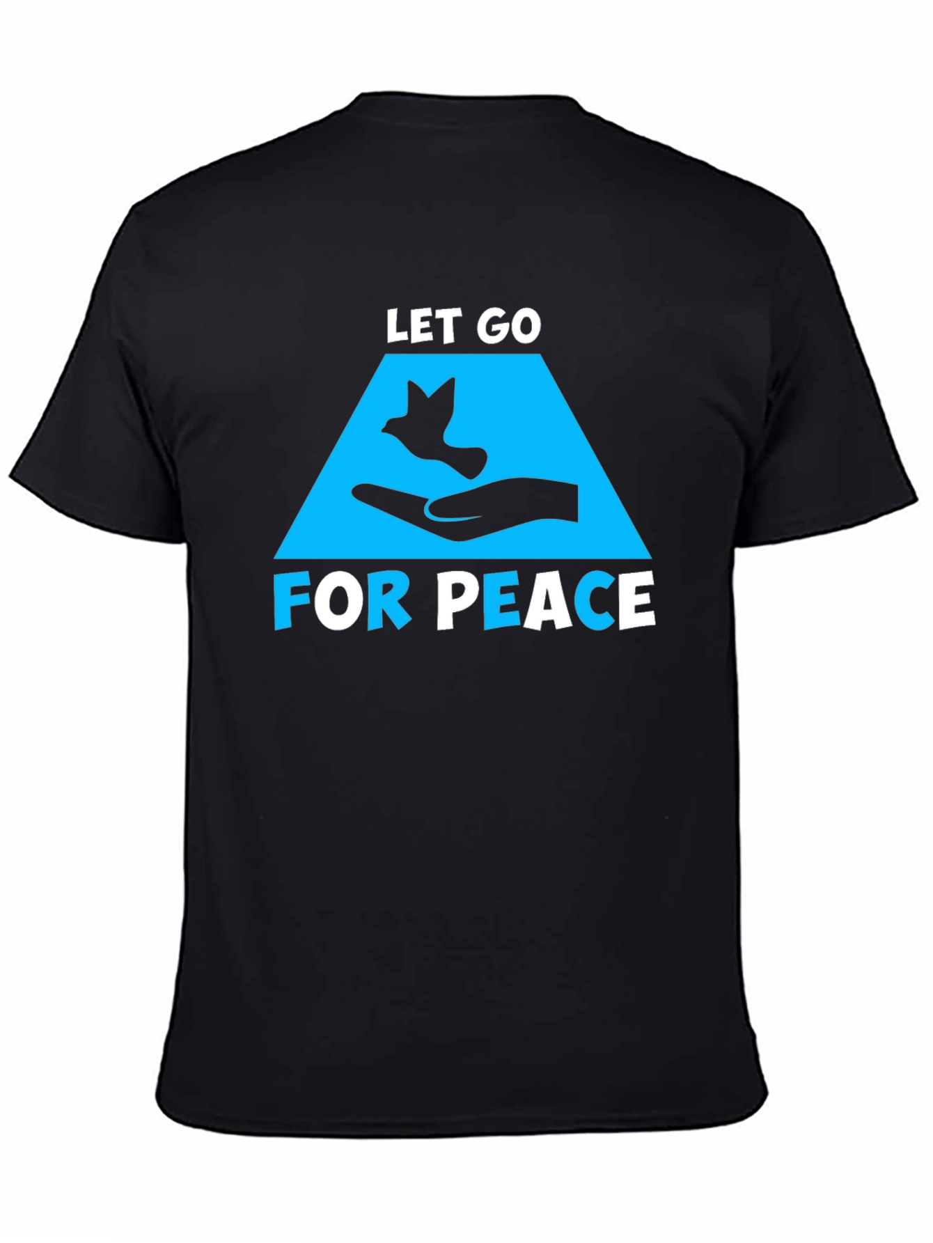 Black Let Go For Peace Graphic Tee - Relaxed Fit view 4