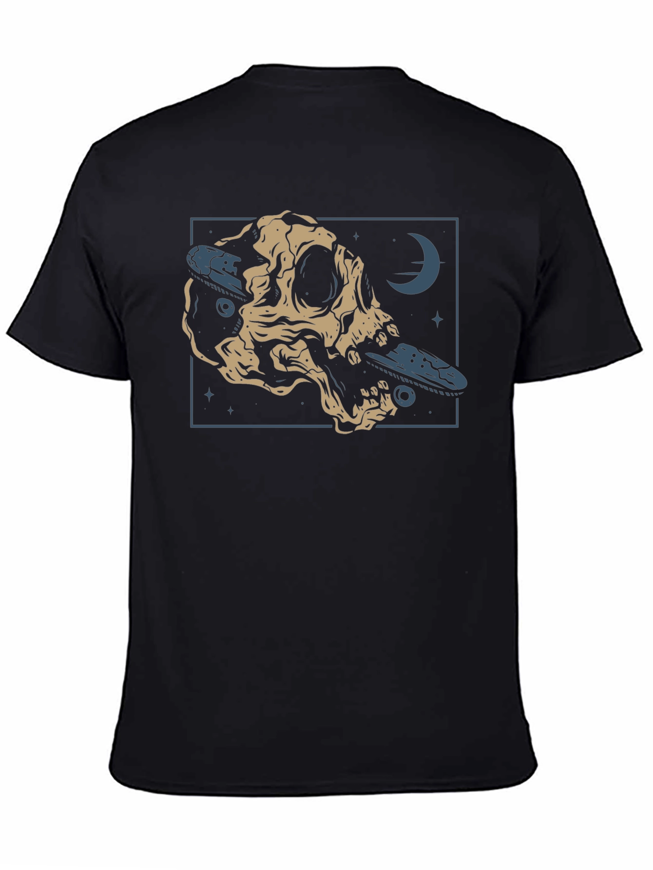Black Skate Skull Graphic Tee - Edgy Style view 4