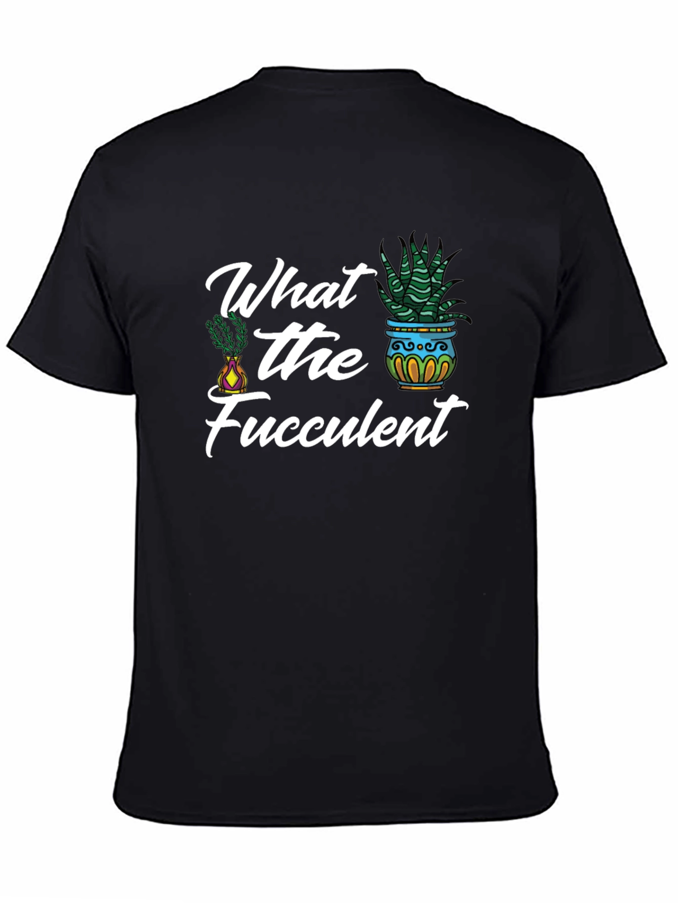 Black What the Fucculent Graphic Tee view 4