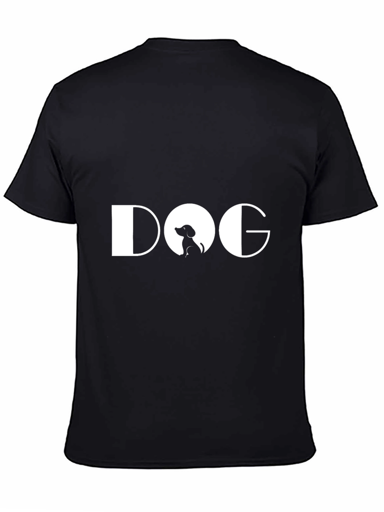 Black Dog Graphic Tee - Black Cotton Casual Shirt view 4