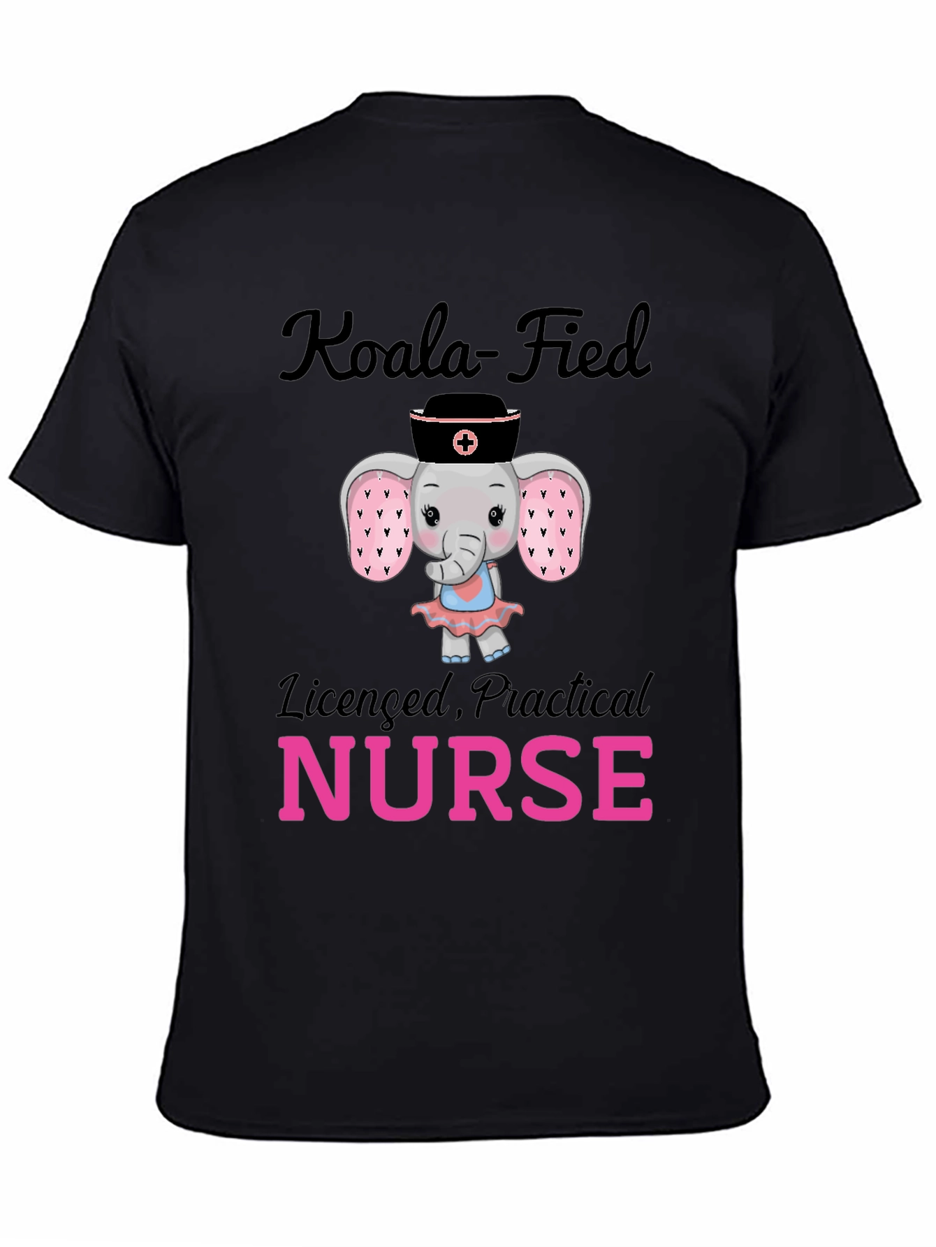 Black Koala-Fied Licensed Practical Nurse T-Shirt view 4