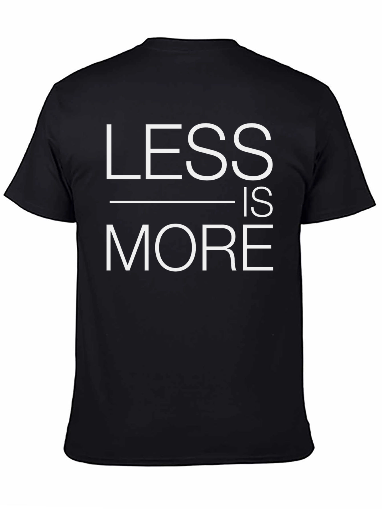 Black Less is More Graphic Tee - Stylish Minimalist Design view 4