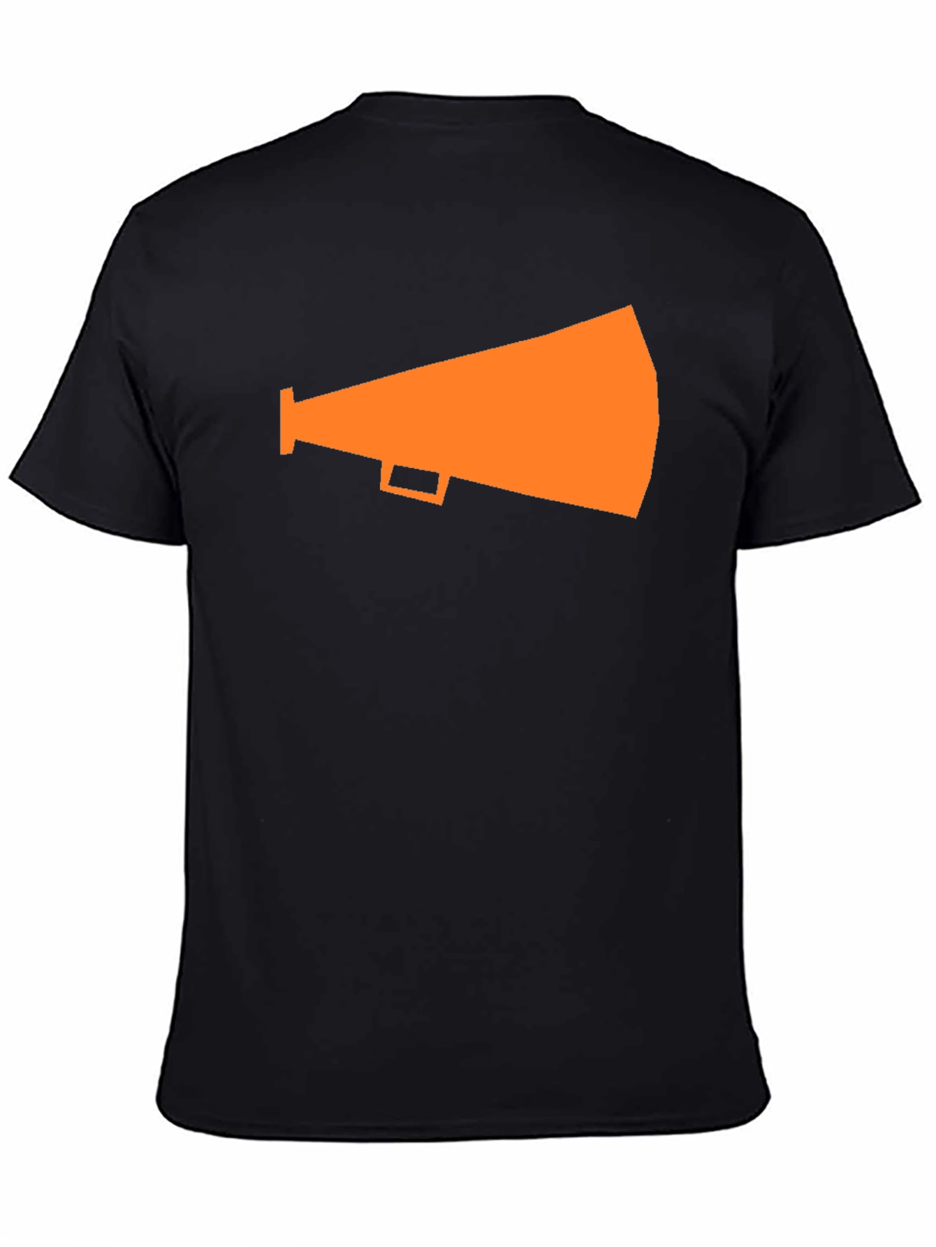 Black Orange Megaphone Graphic Tee - Black view 4