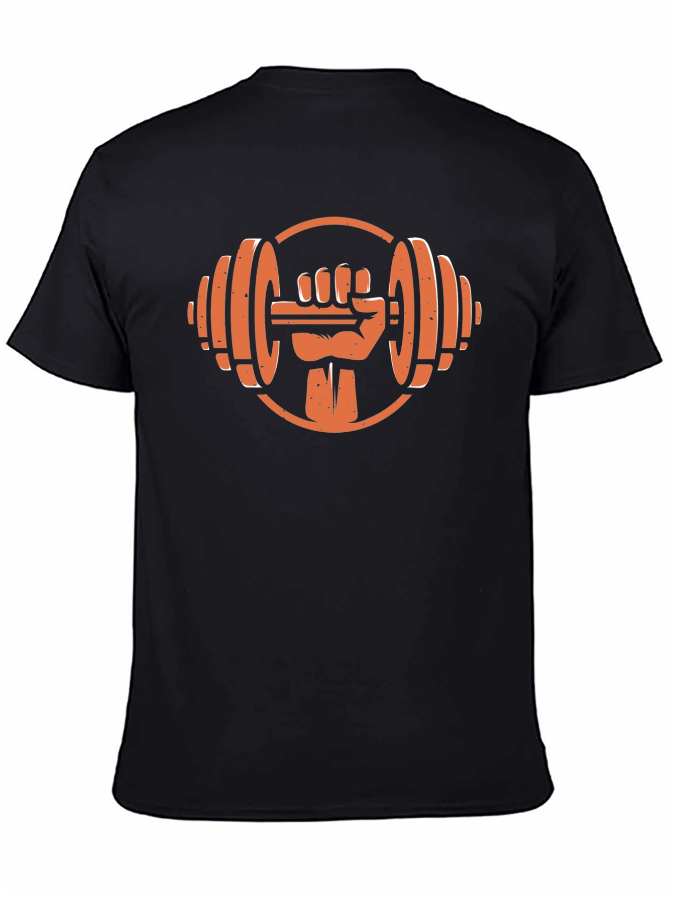 Black Workout Hand Dumbbell Graphic T-Shirt view 4