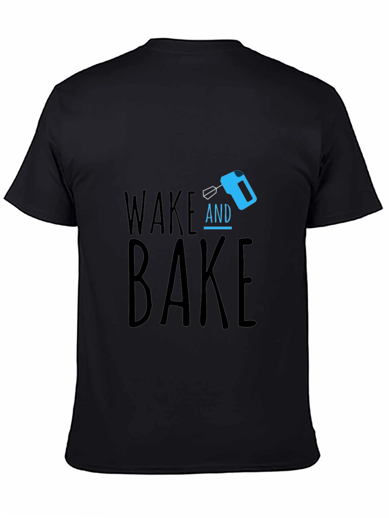 Black Wake and Bake T-Shirt - Novelty Graphic Tee view 4