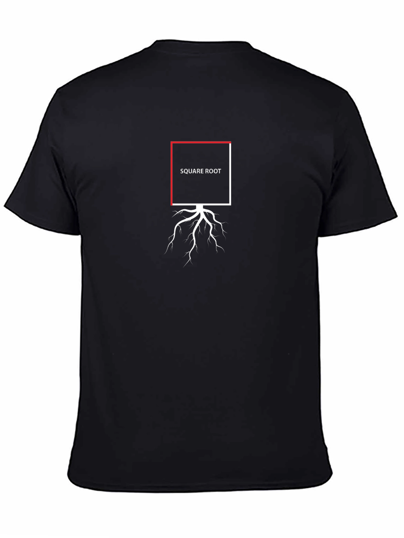 Black Square Root Graphic Tee - Math Humor T-Shirt view 4