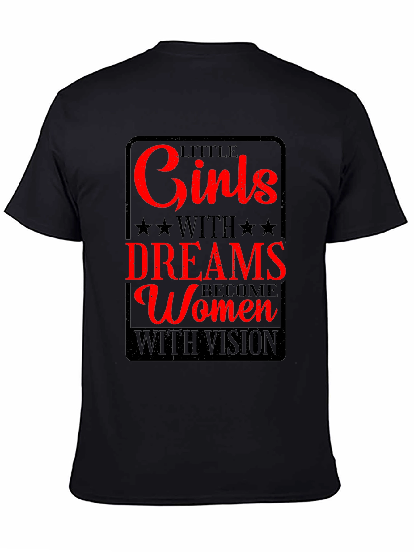 Black Inspirational Women's T-Shirt - Girls With Dreams view 4