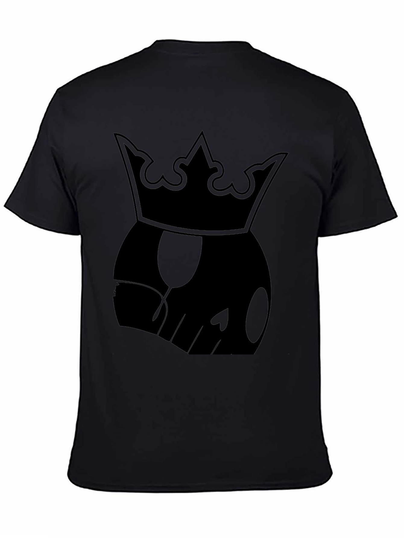 Black King Skull Graphic T-Shirt - Black view 4