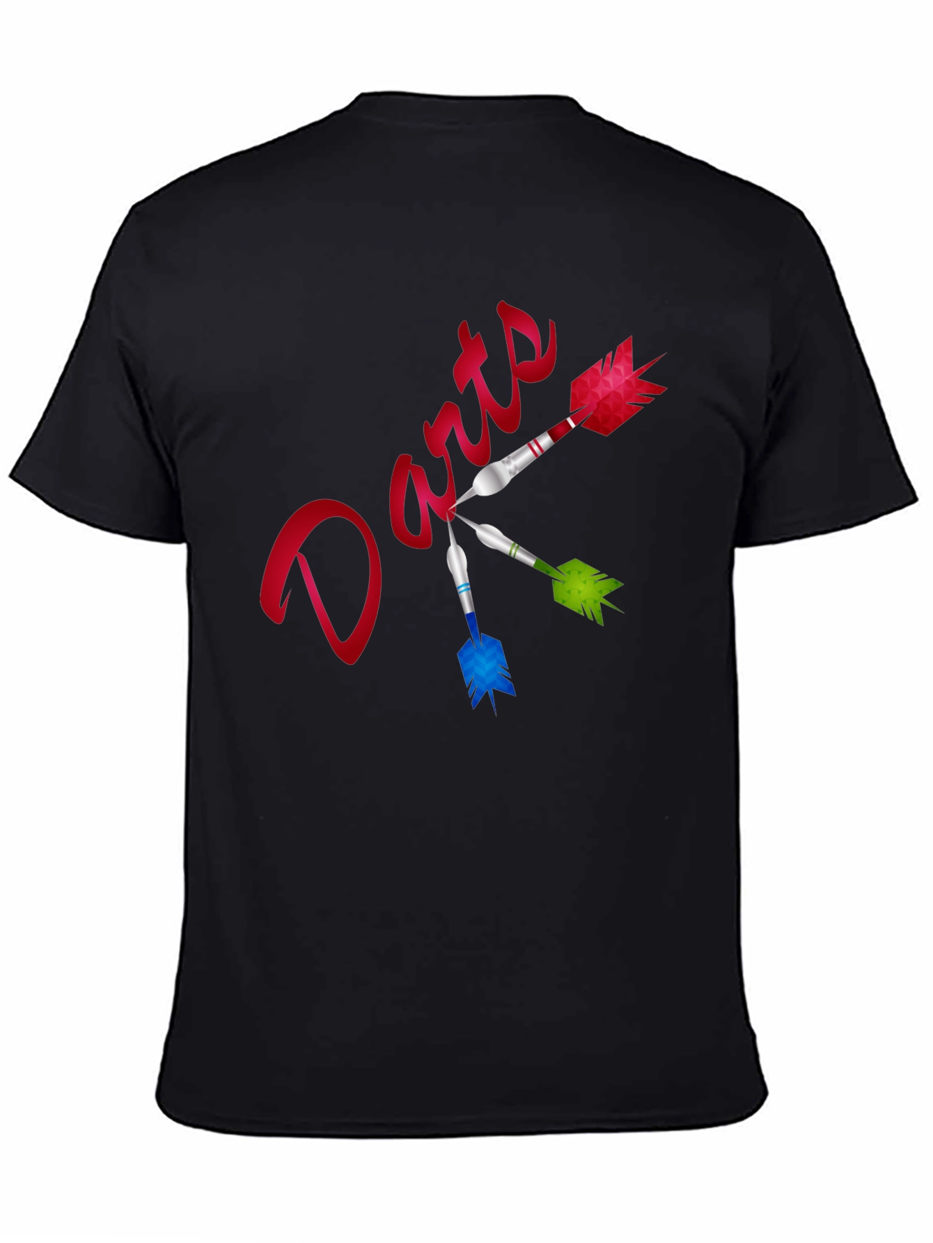 Black Darts Graphic T-Shirt - Fun Casual Tee view 4