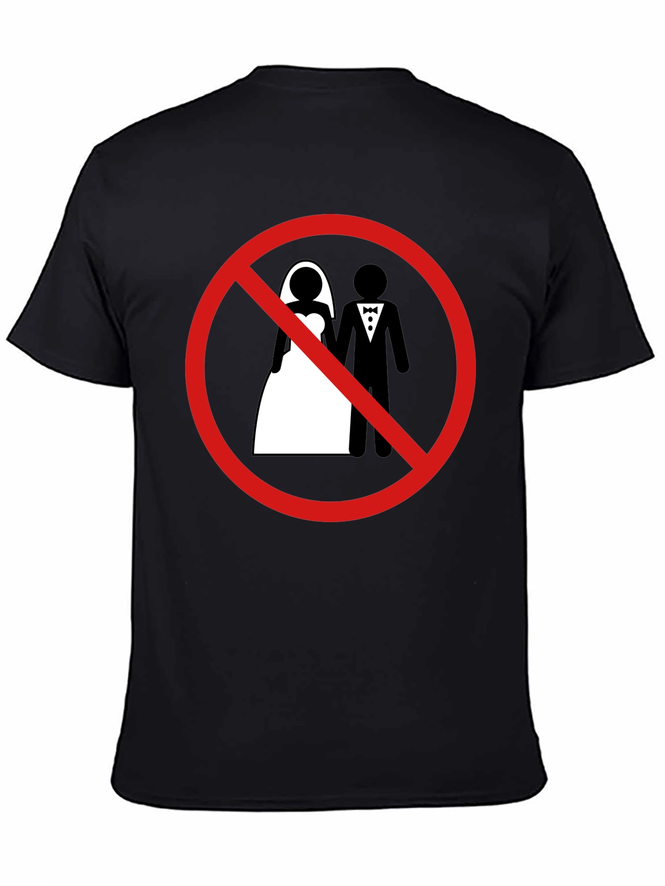 Black Anti-Marriage Graphic Tee - Black view 4