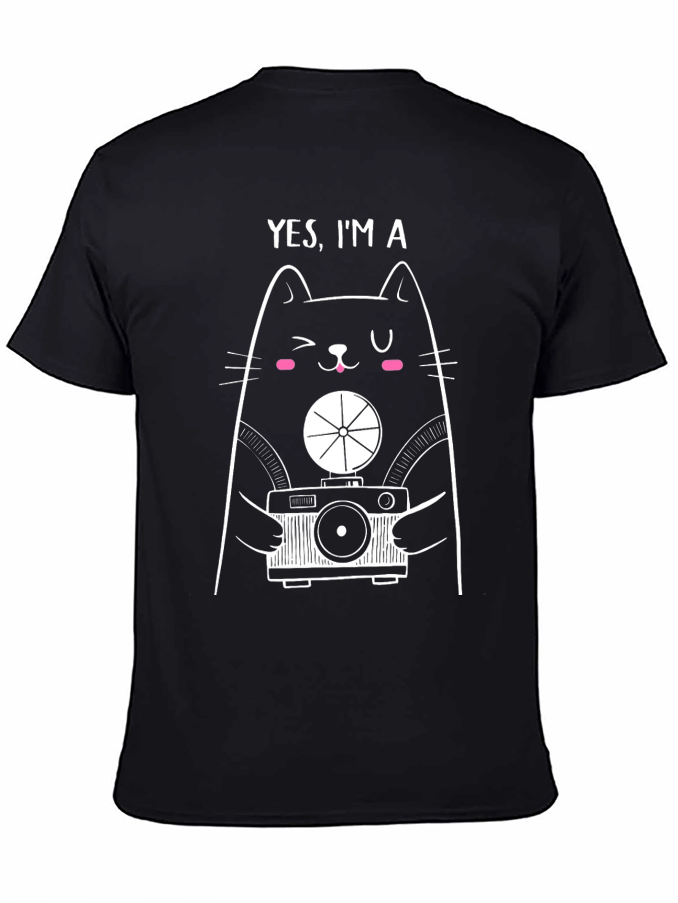 Black Yes, I'm a Cat Photographer T-Shirt view 4
