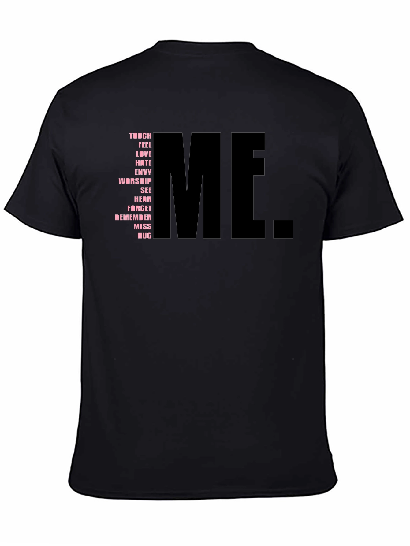Black Touch Me Graphic Tee - Expressive Statement Shirt view 4